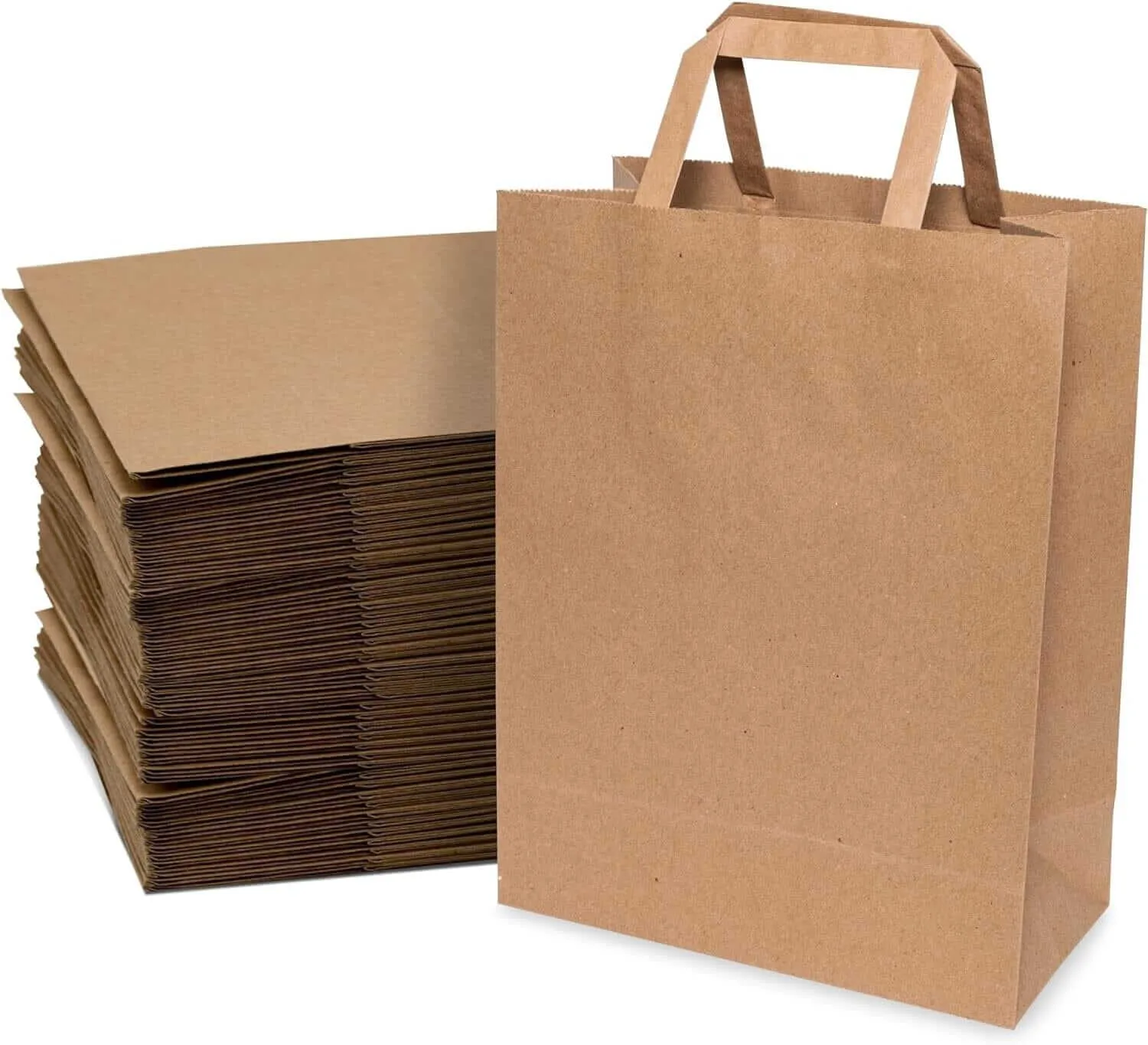 10x5x13 Medium Flat Handle Paper Bags