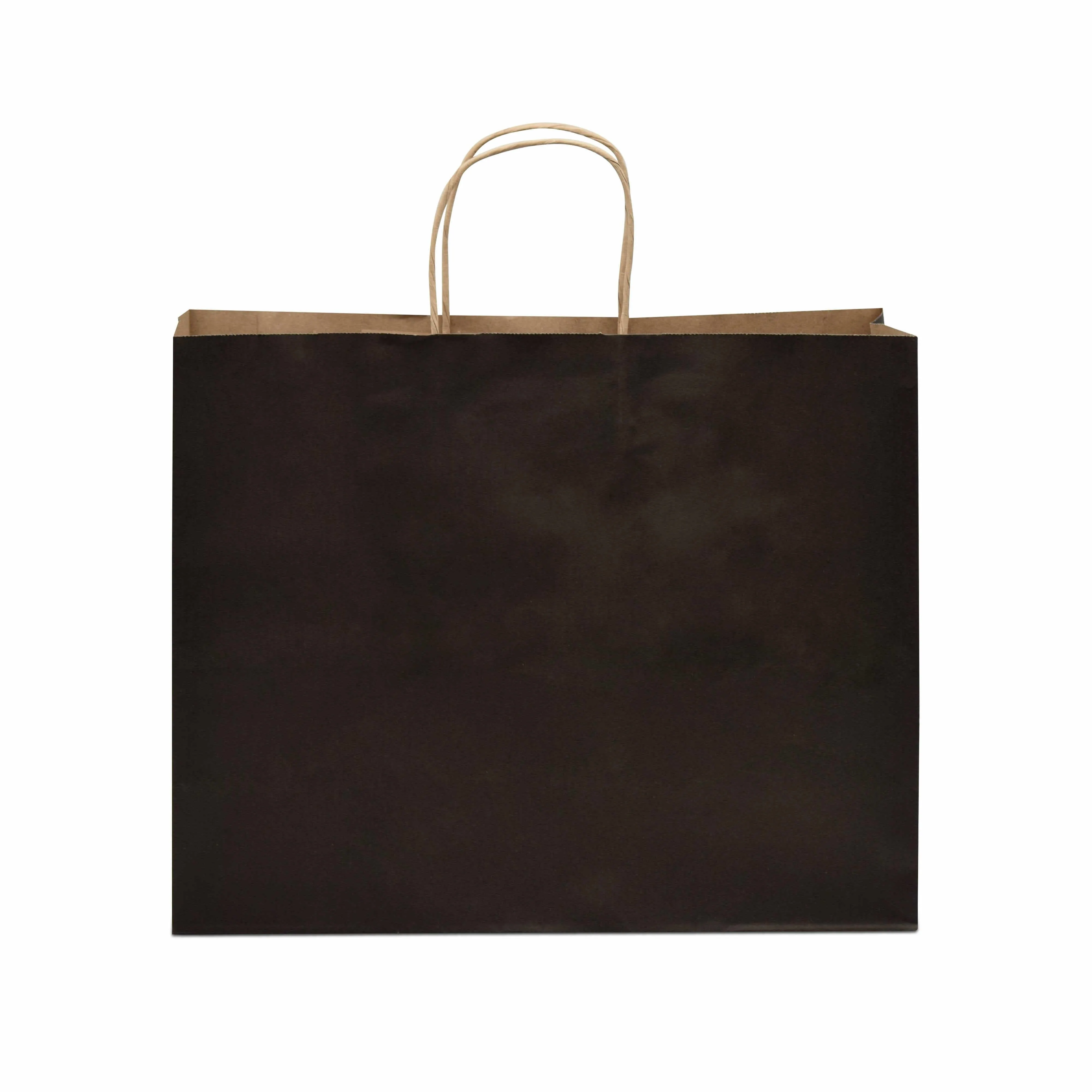 16x6x12 Large Black Paper Bags with Handles