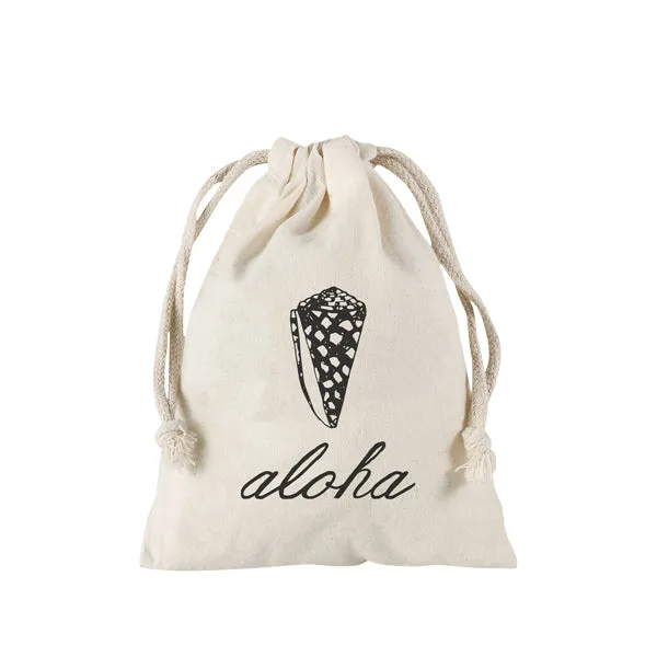 5"x8" Cone Shell Aloha Cursive Pouch