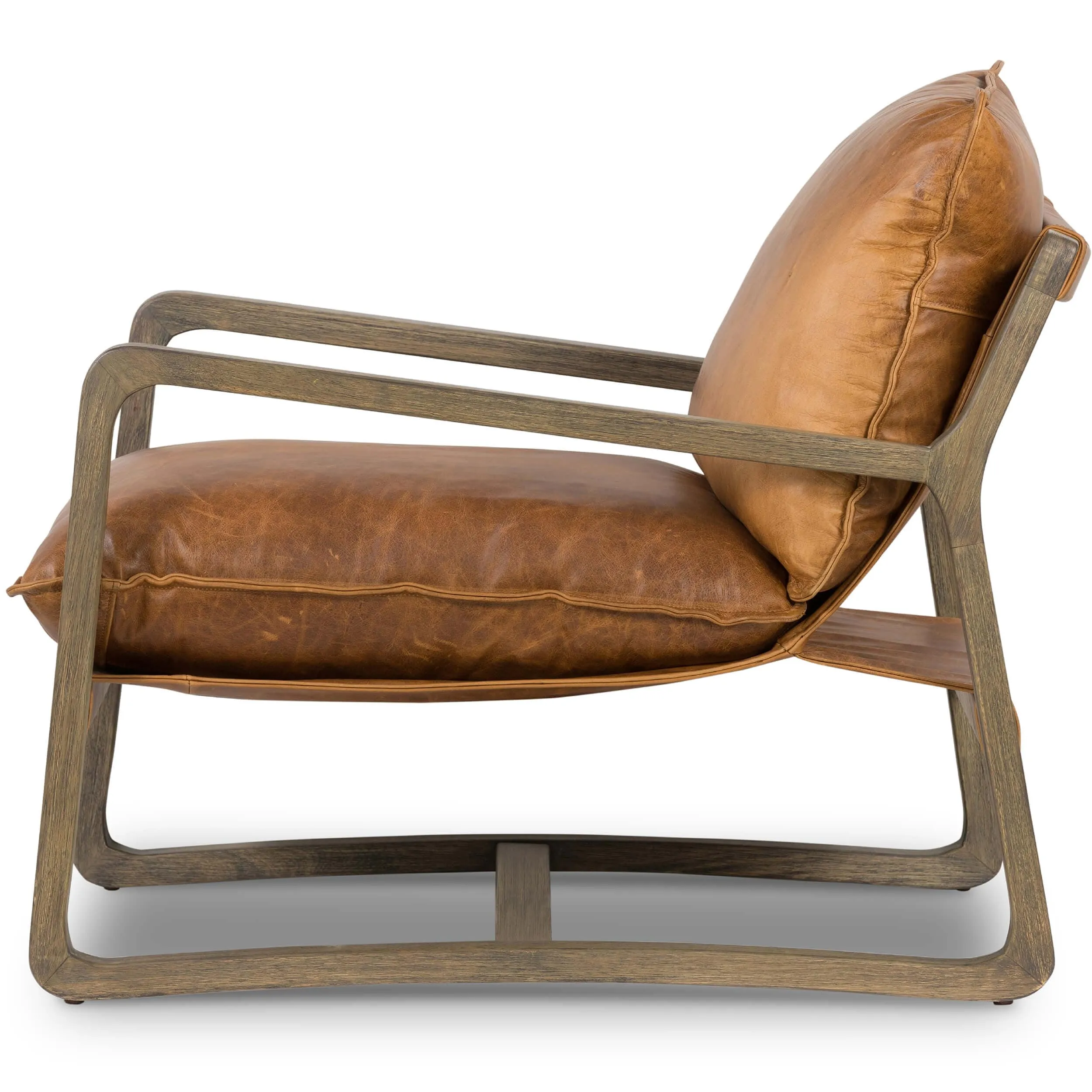 Ace Leather Chair, Raleigh Chestnut