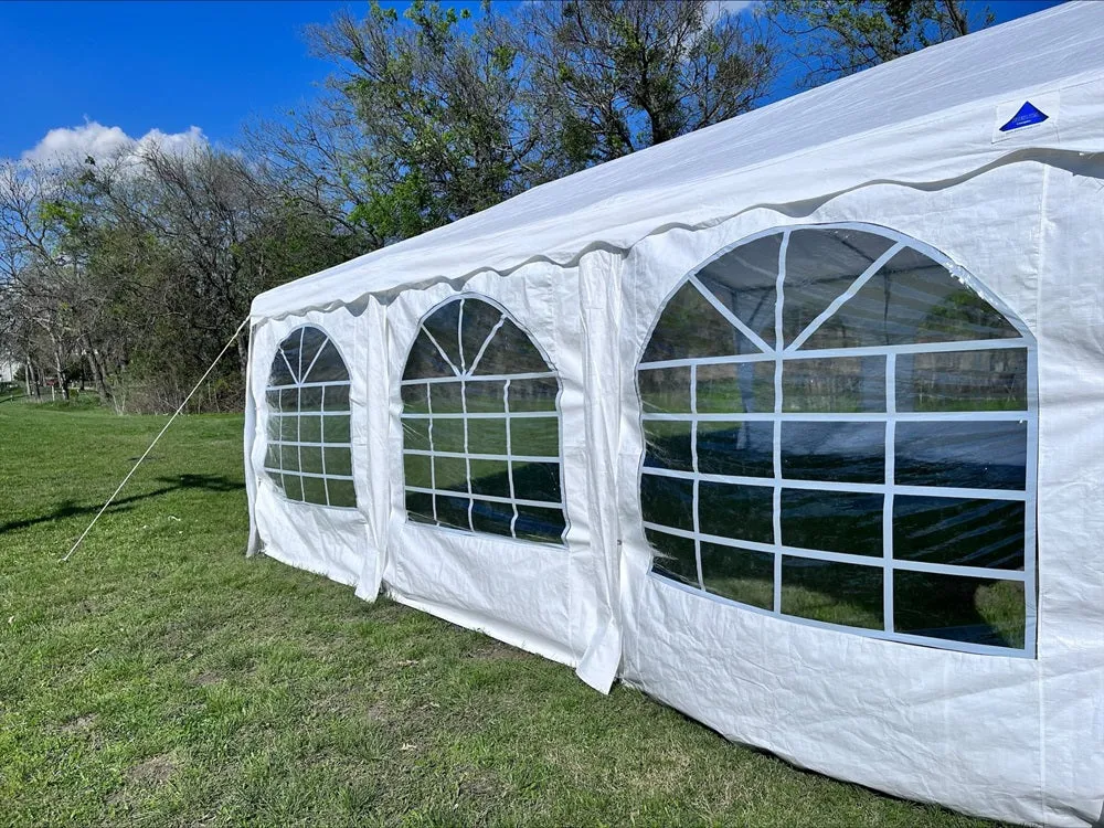 Budget PE Party Tent 20'x20' with Waterproof Top - B Model