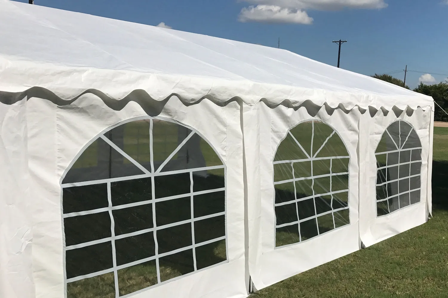 Budget PE Party Tent 26'x16' with Waterproof Top - B Model