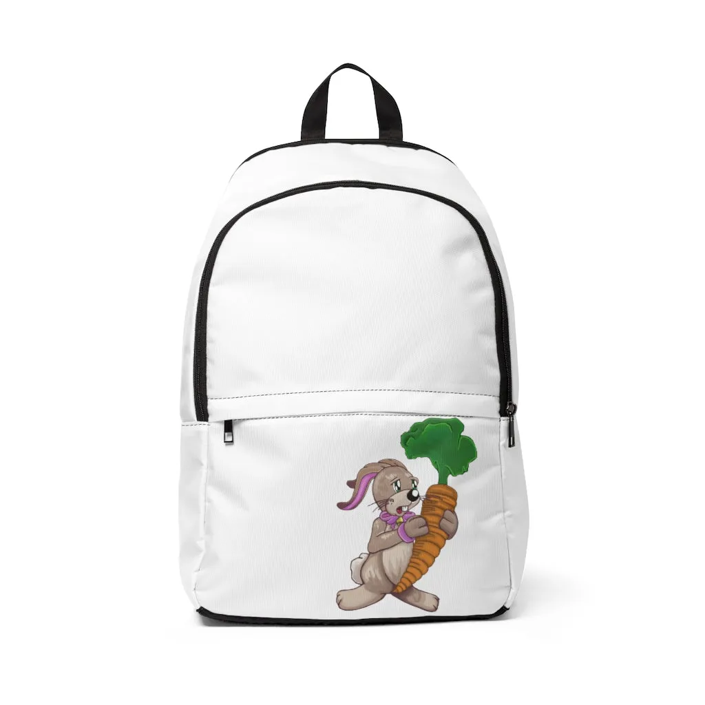 Bunny with Carrot Unisex Fabric Backpack