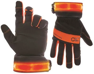 Clc Safety Viz Illuminated Gloves Medium