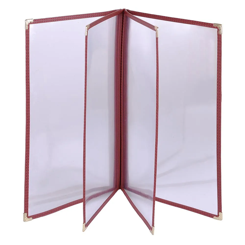 Clear Menu Covers 40ct/pk 8.5x11 4-Page 8-View