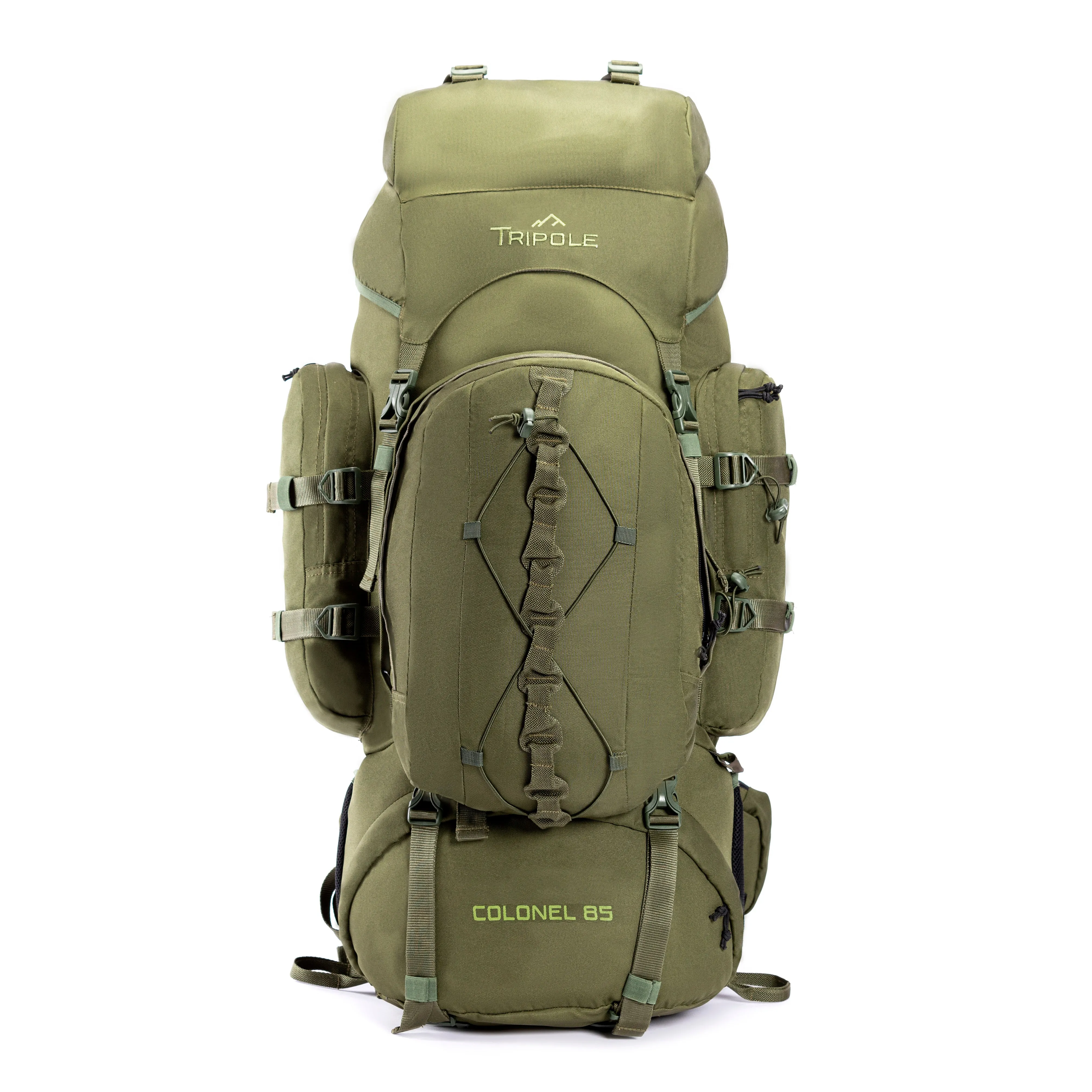 Colonel Series 85 Litre Rucksack   Detachable Day Pack & Rain Cover | Olive Green