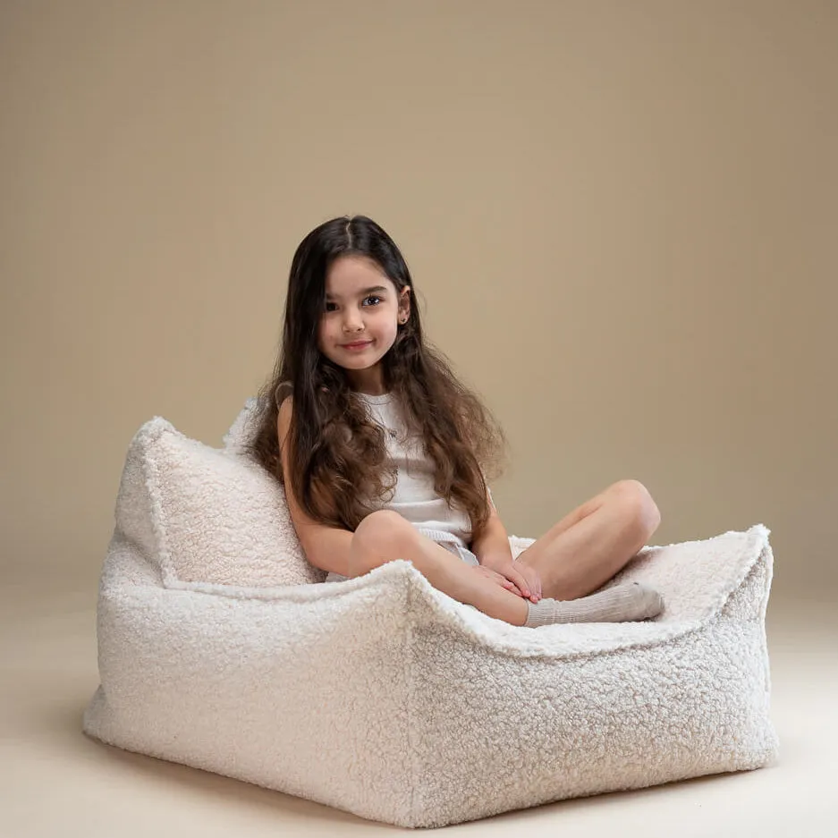 Cream White Beanbag Chair