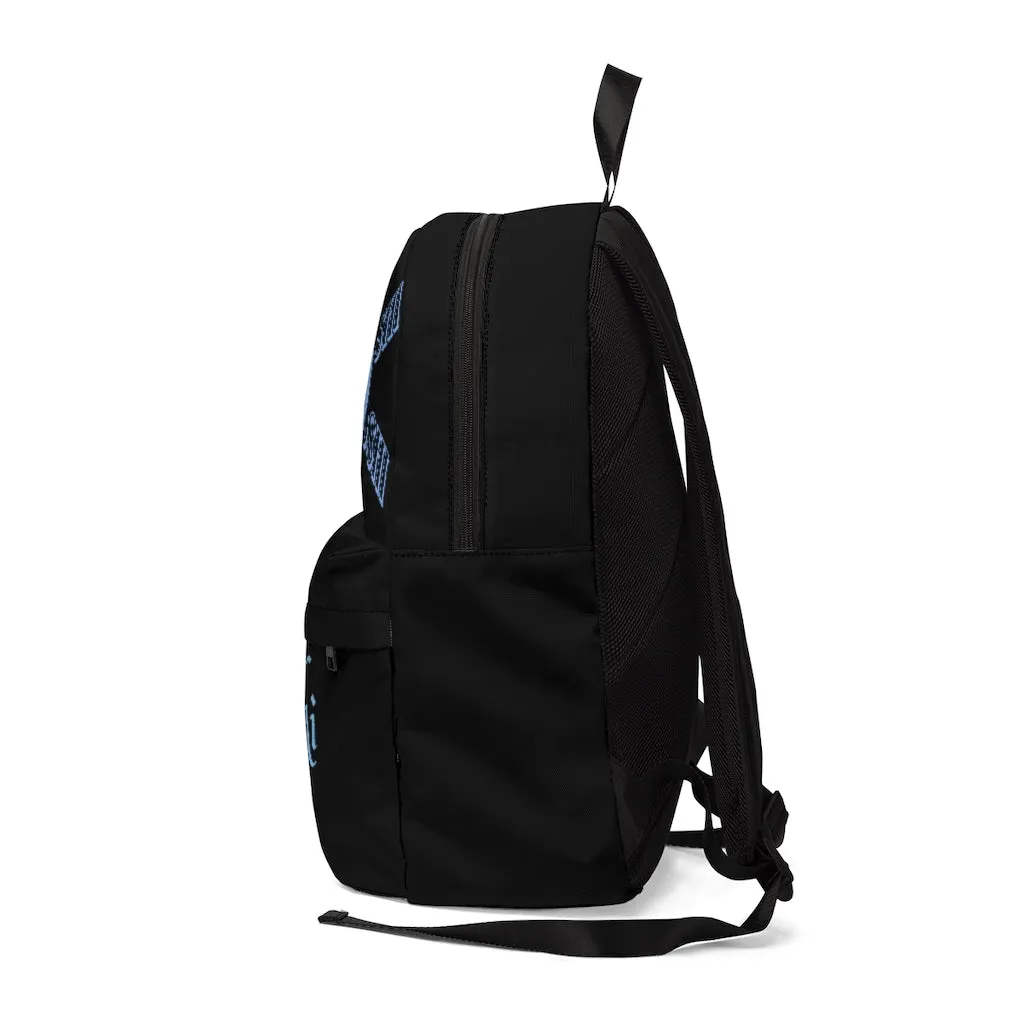 Crowgodshi Designer-X Backpack, CAROLINA BLUE LOGO