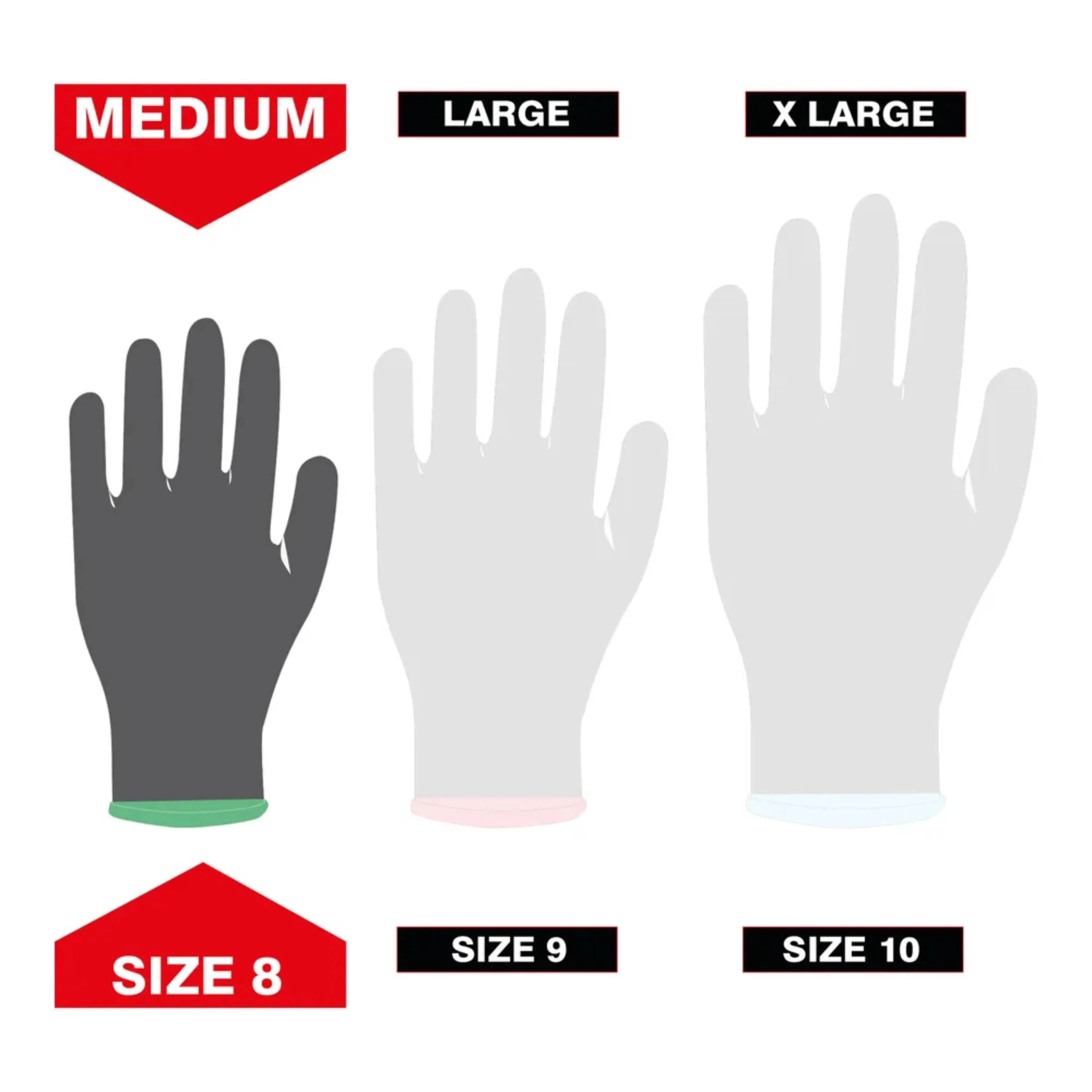 DEKTON Size 8/M Heavy Duty Professional Grade Latex Coated Working Gloves