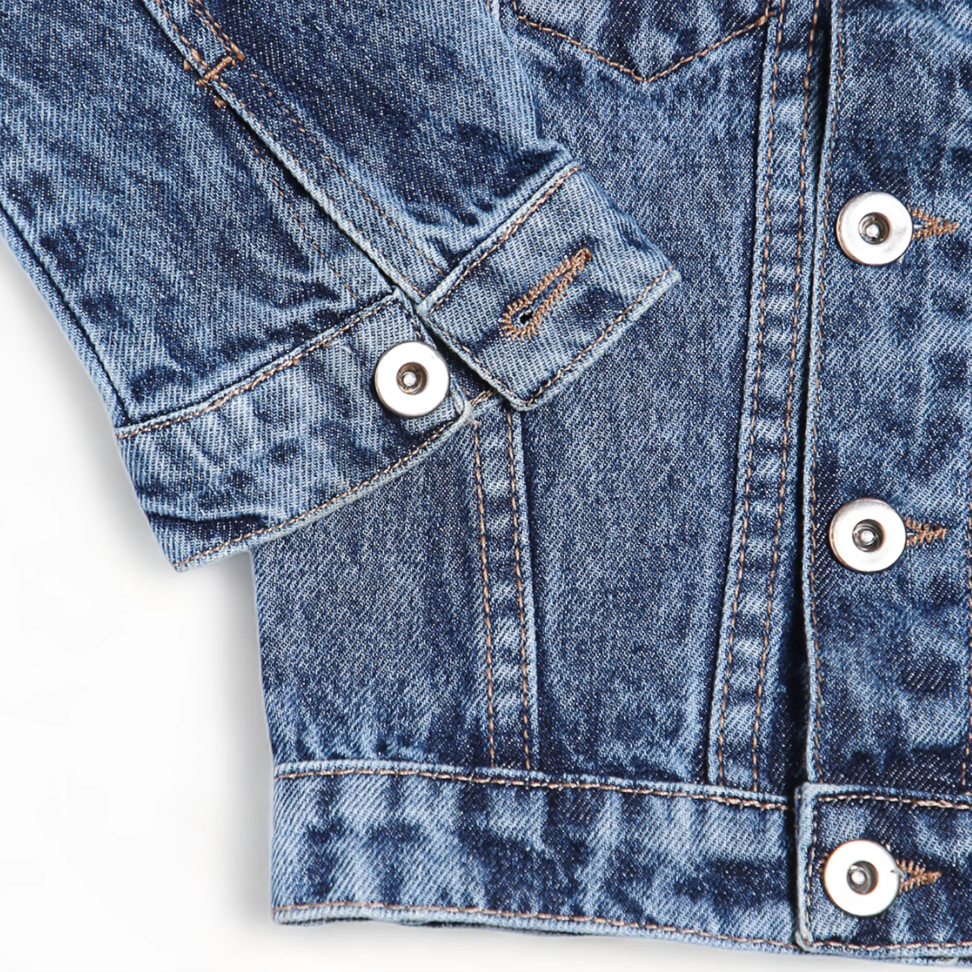 DENIM JACKET W/RIB