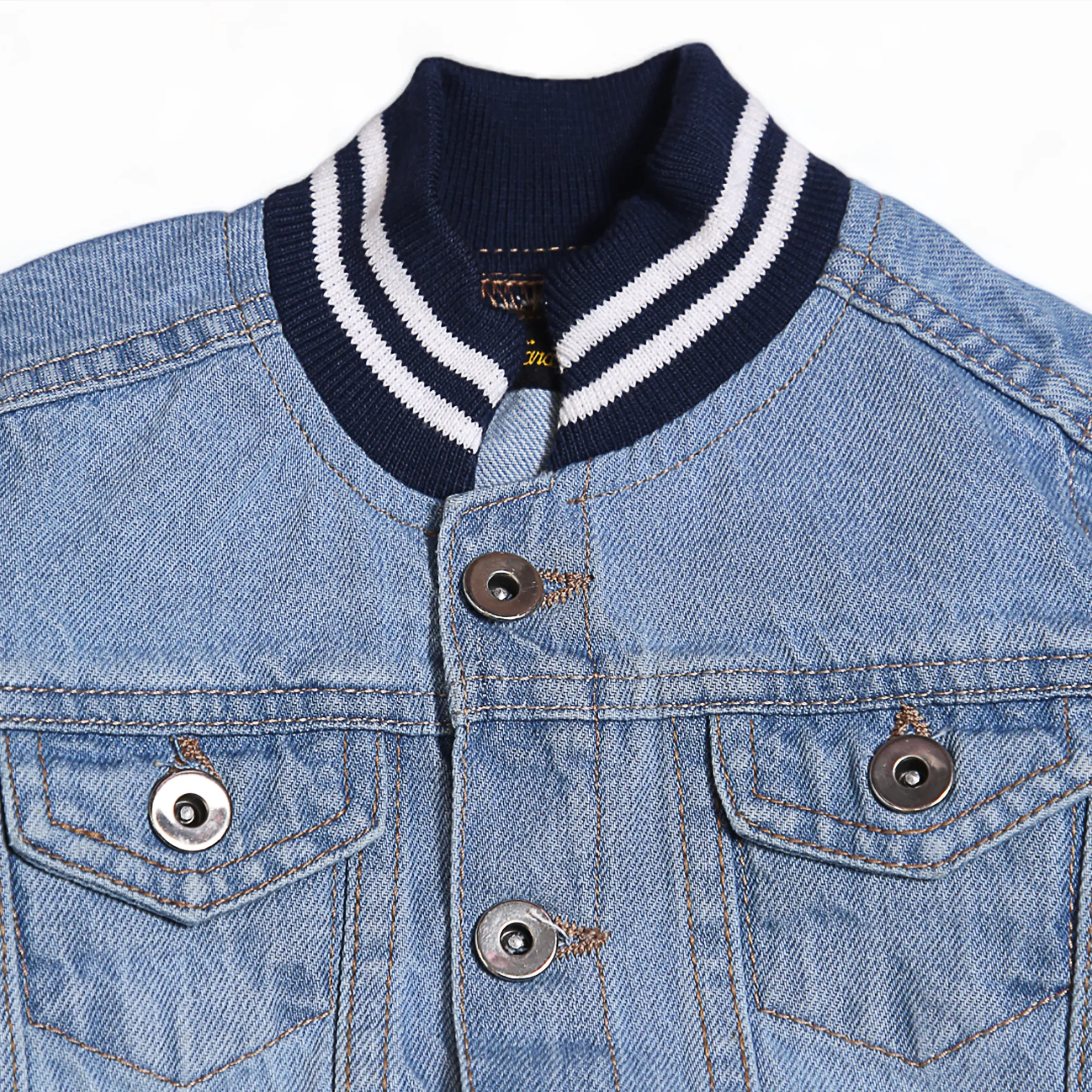 DENIM JACKET W/RIB