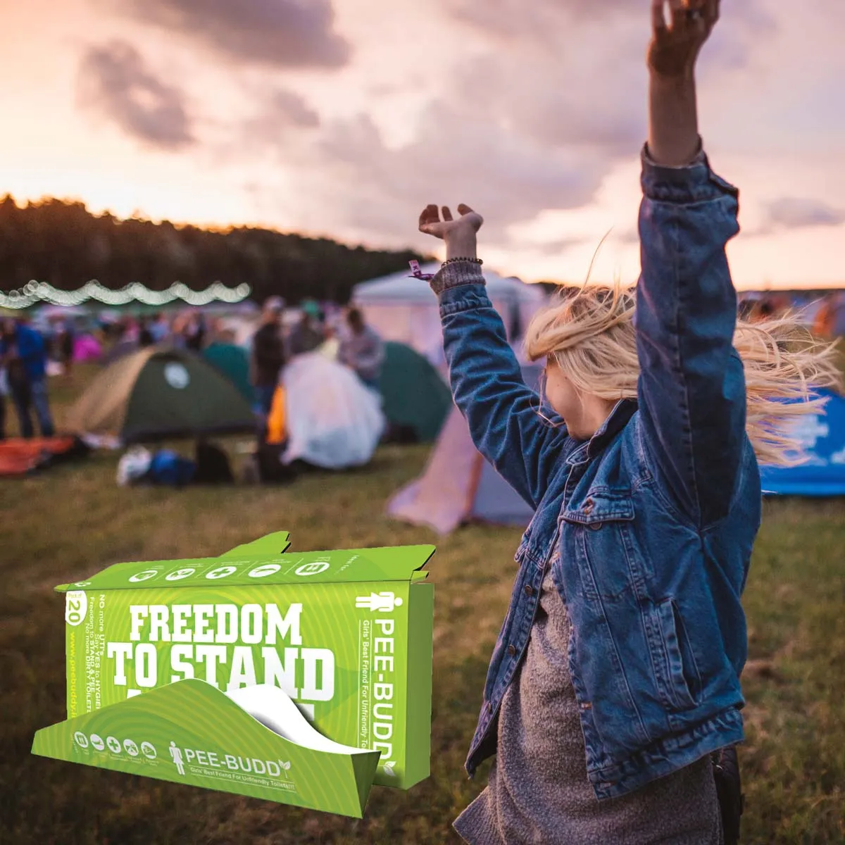 Disposable female urination device so you can be free to stand and pee