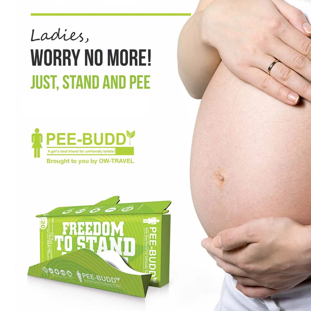 Disposable female urination device so you can be free to stand and pee