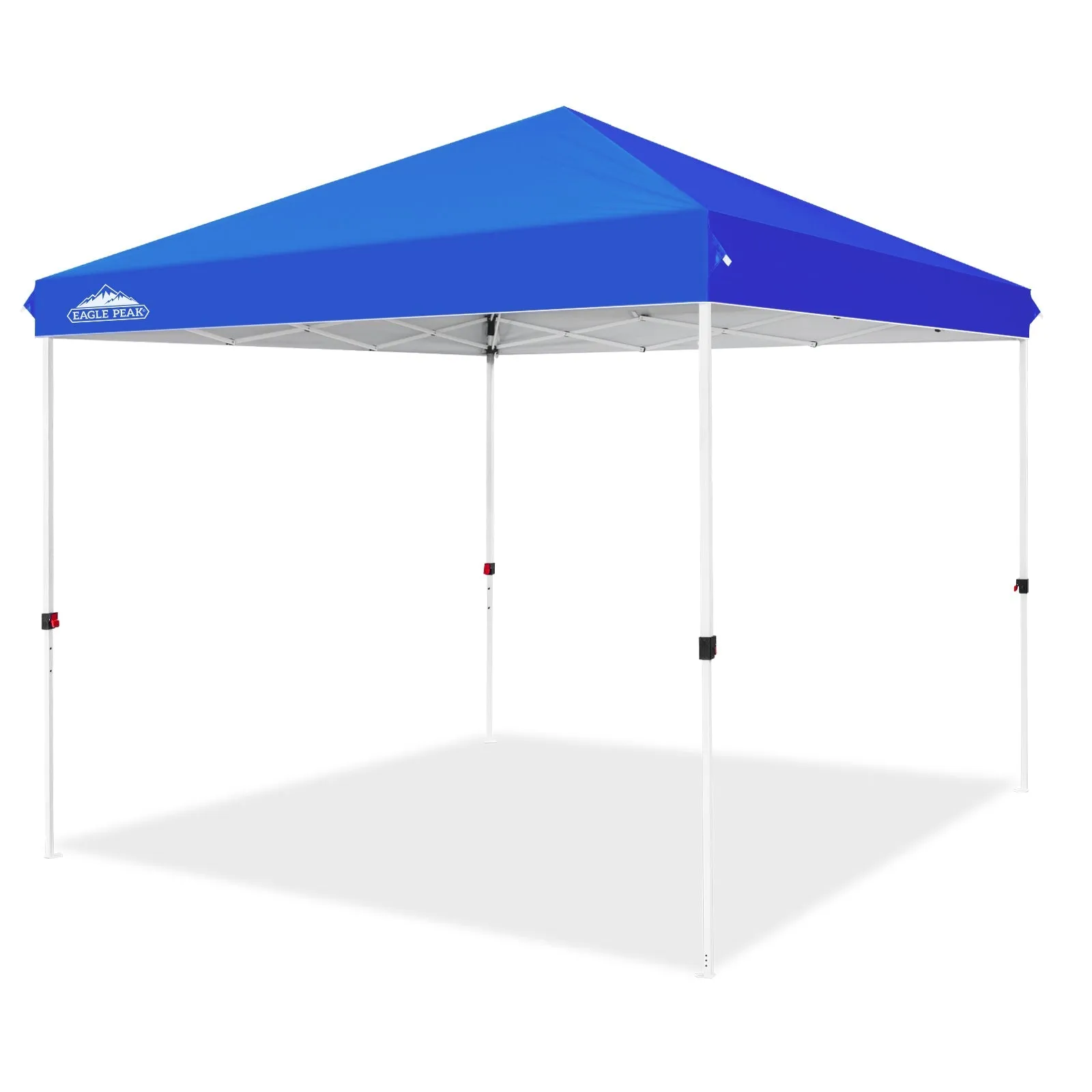 EAGLE PEAK 10x10 Outdoor Pop up Straight Leg Canopy with Wheeled Carry Bag, 100 Square Feet of Shade