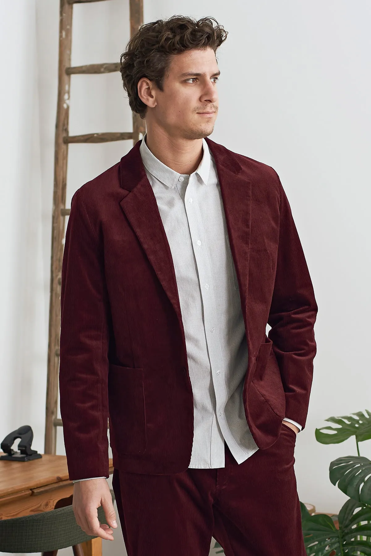 ENVER blazer eco corduroy wine