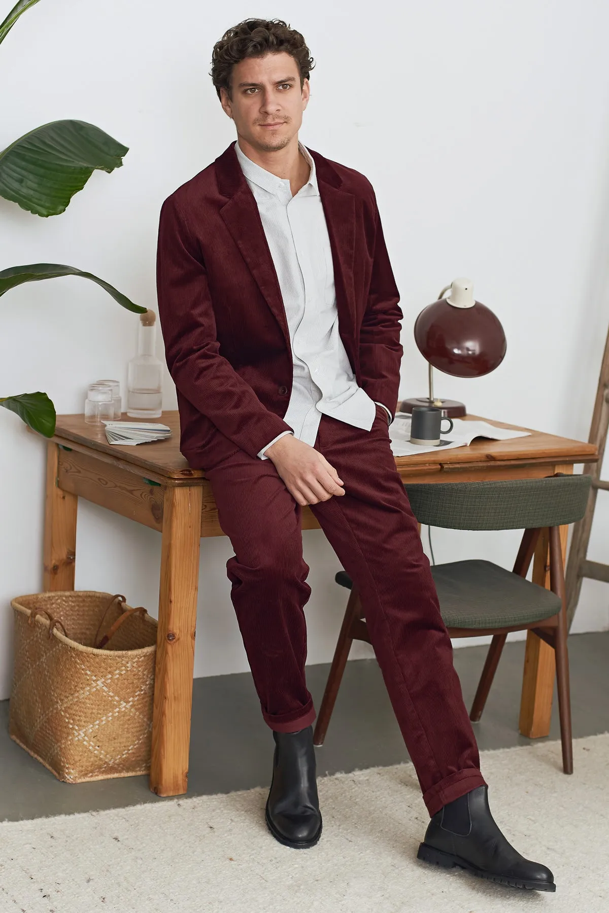 ENVER blazer eco corduroy wine