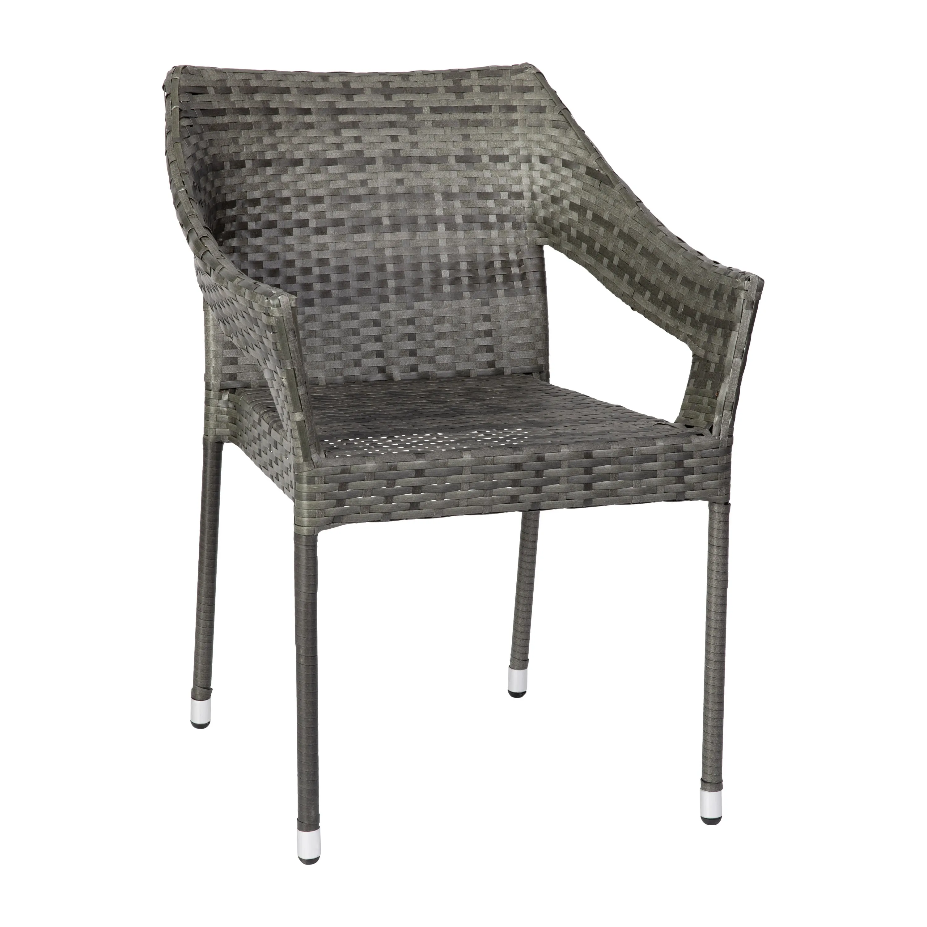 Ethan Commercial Grade Stacking Patio Chair, All Weather PE Rattan Wicker Patio Dining Chair