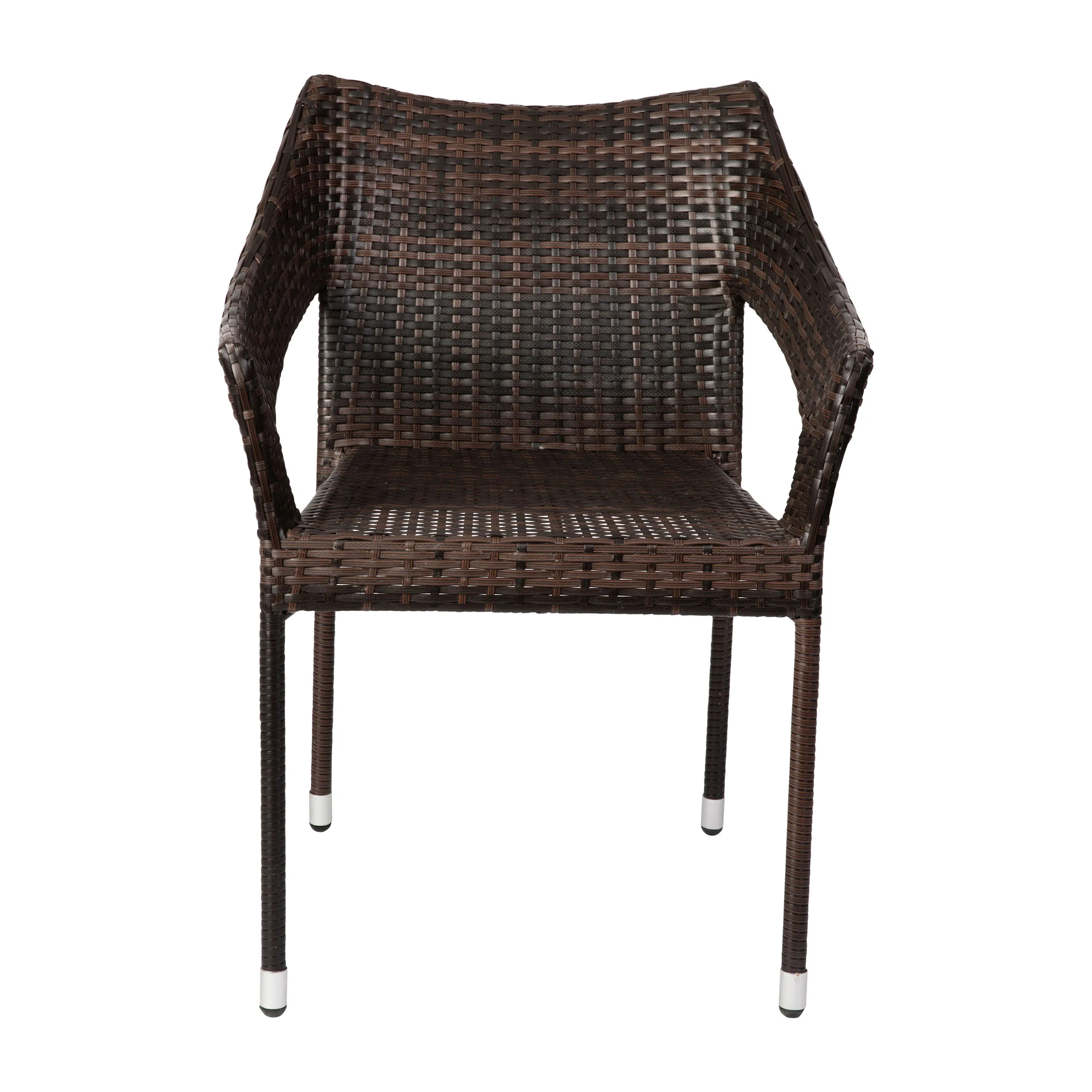 Ethan Commercial Grade Stacking Patio Chair, All Weather PE Rattan Wicker Patio Dining Chair