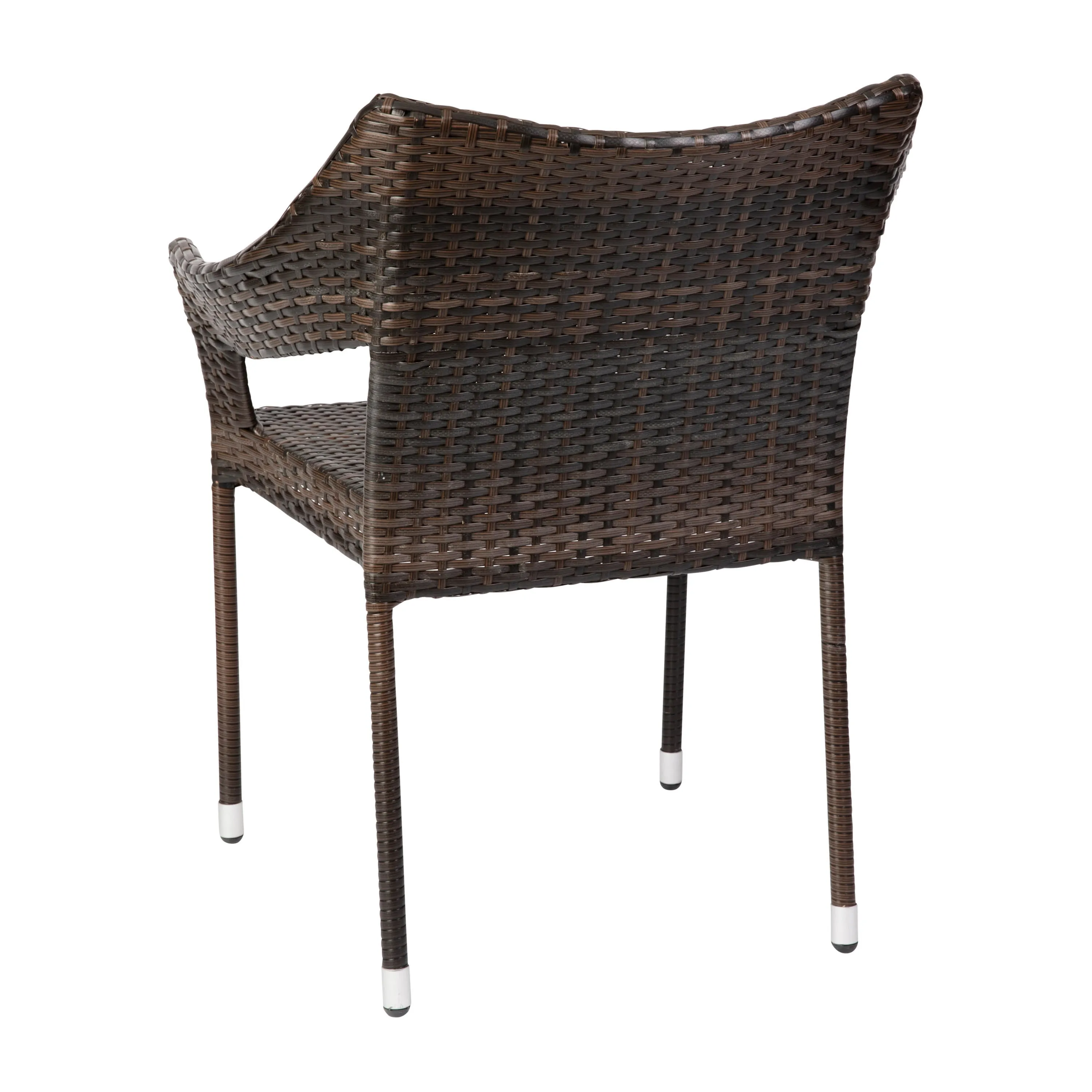 Ethan Commercial Grade Stacking Patio Chair, All Weather PE Rattan Wicker Patio Dining Chair