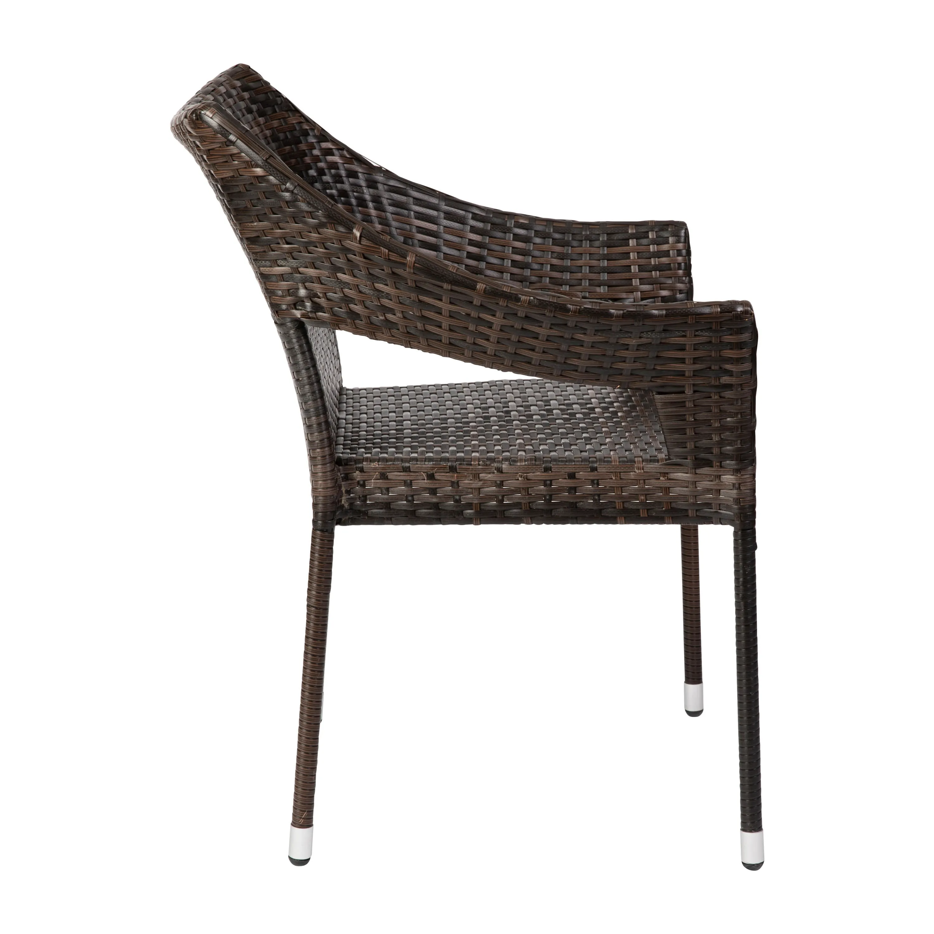 Ethan Commercial Grade Stacking Patio Chair, All Weather PE Rattan Wicker Patio Dining Chair