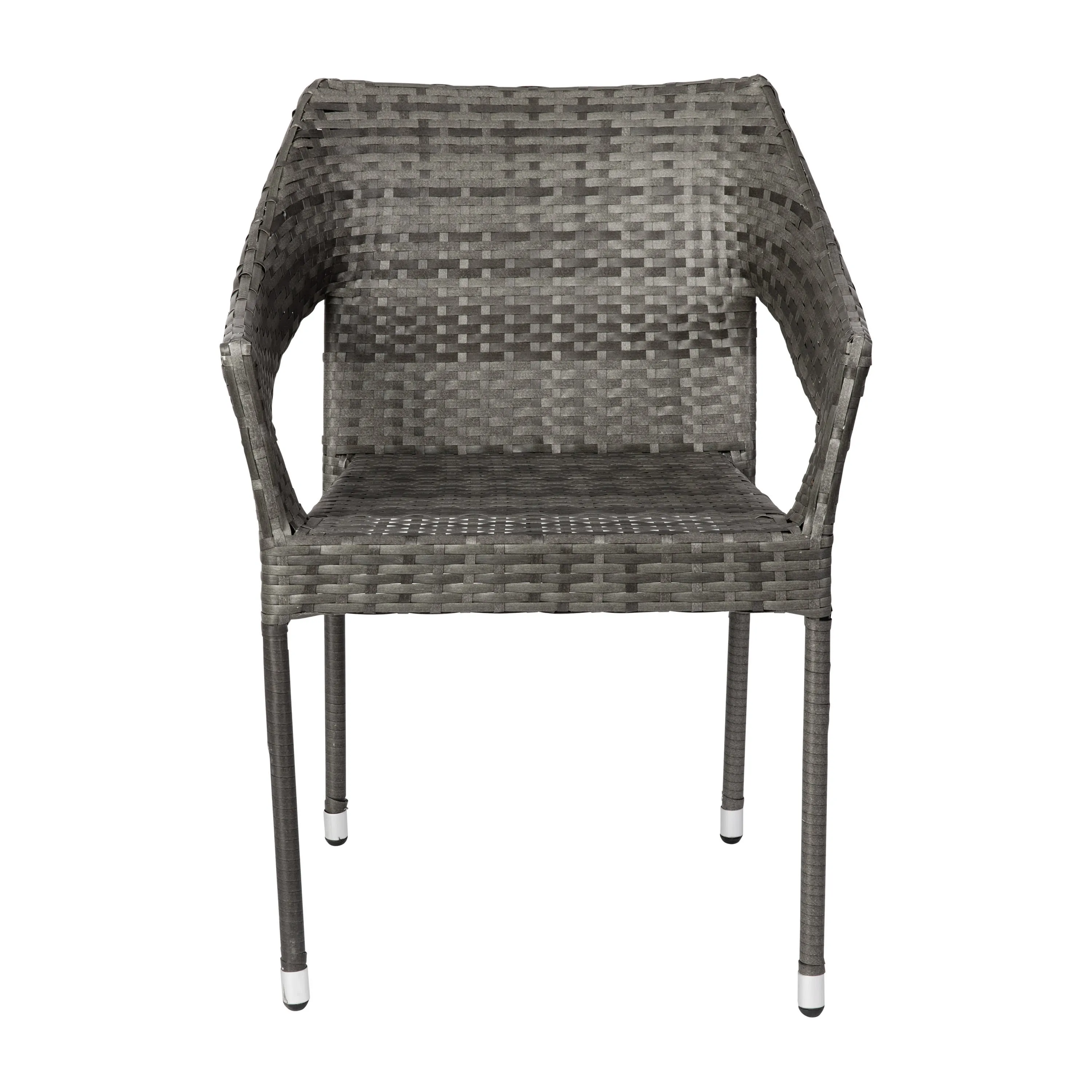 Ethan Commercial Grade Stacking Patio Chair, All Weather PE Rattan Wicker Patio Dining Chair