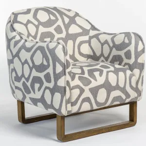 Fitz Chair, Greige Graphic