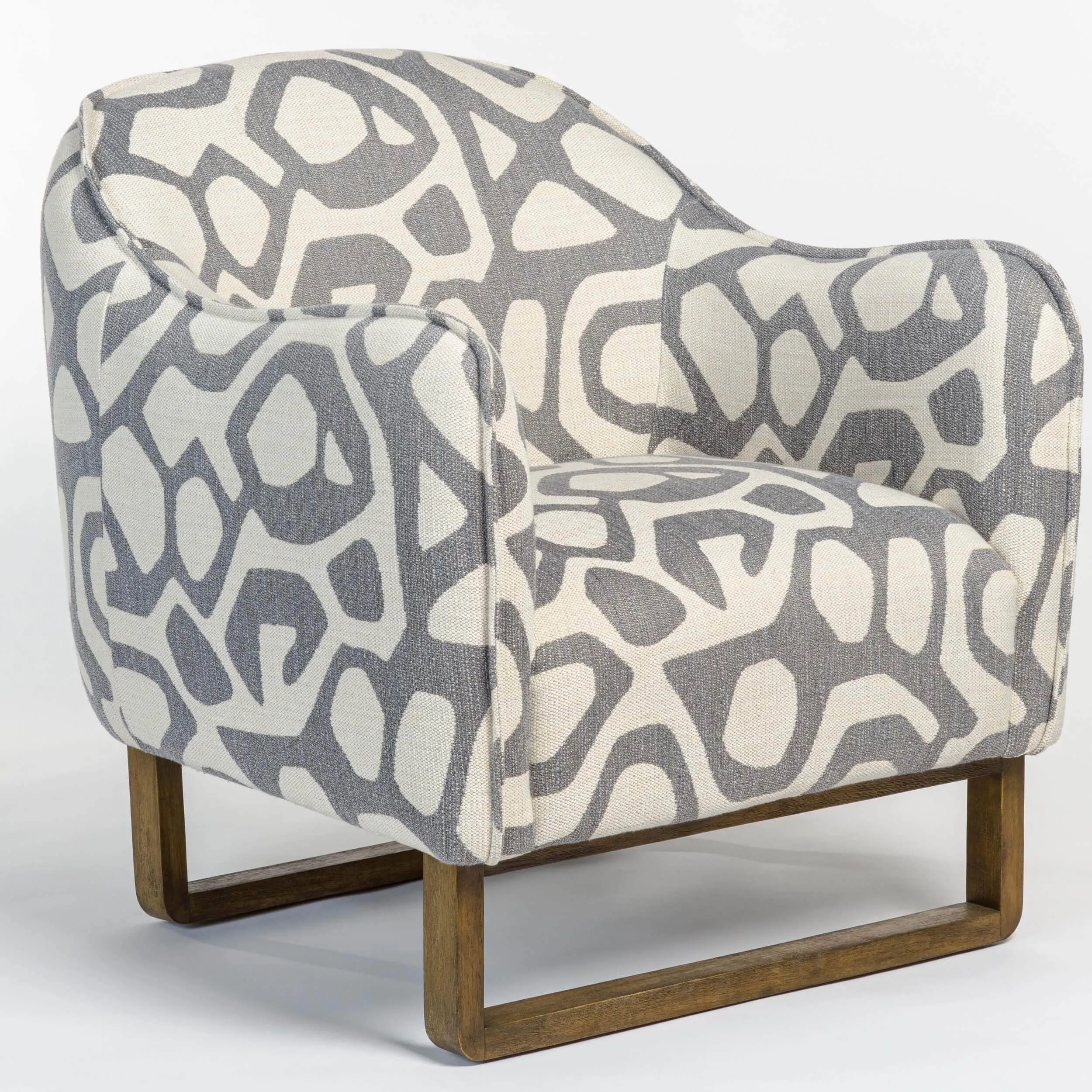 Fitz Chair, Greige Graphic