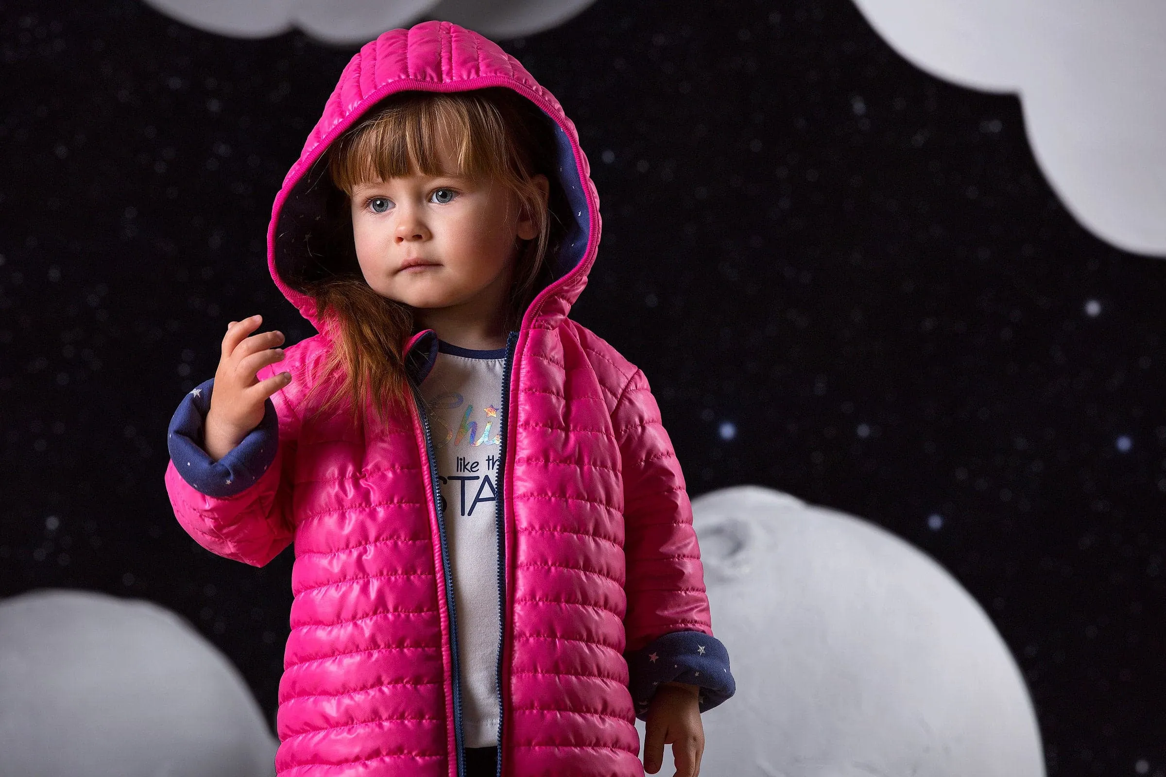 Girls Pink Quilted Coat