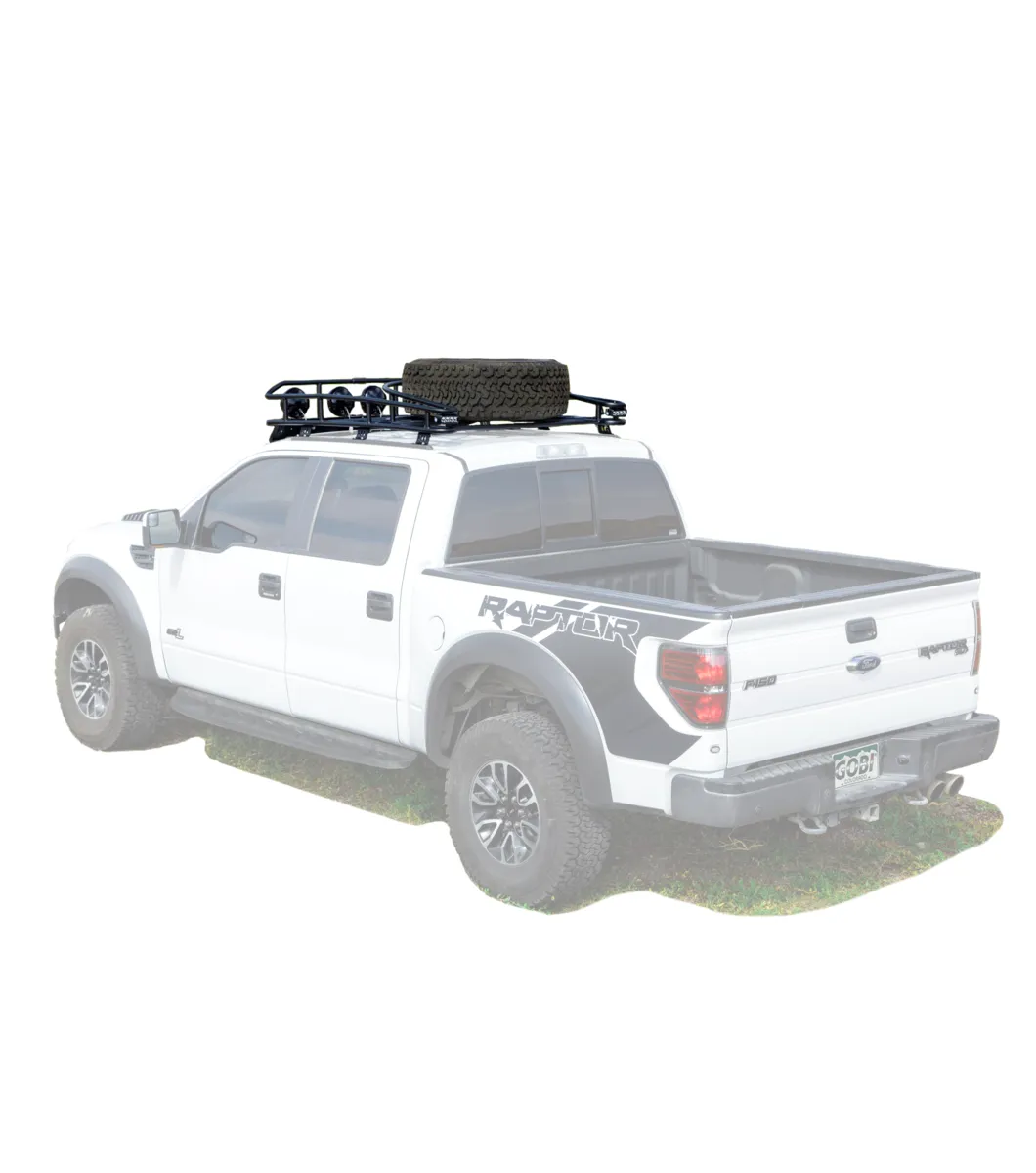 GOBI - Ranger Tire Carrier Rack - Multi-Light Setup - F150/Raptor (Crew Cab)