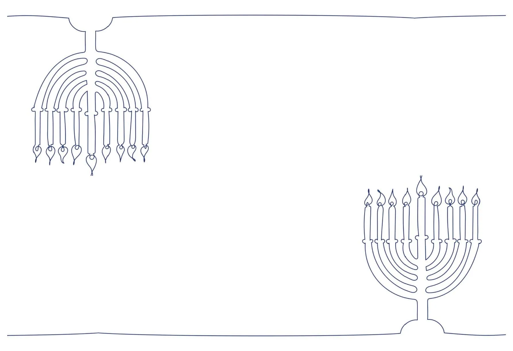 Hand Drawn Menorah - Placemat