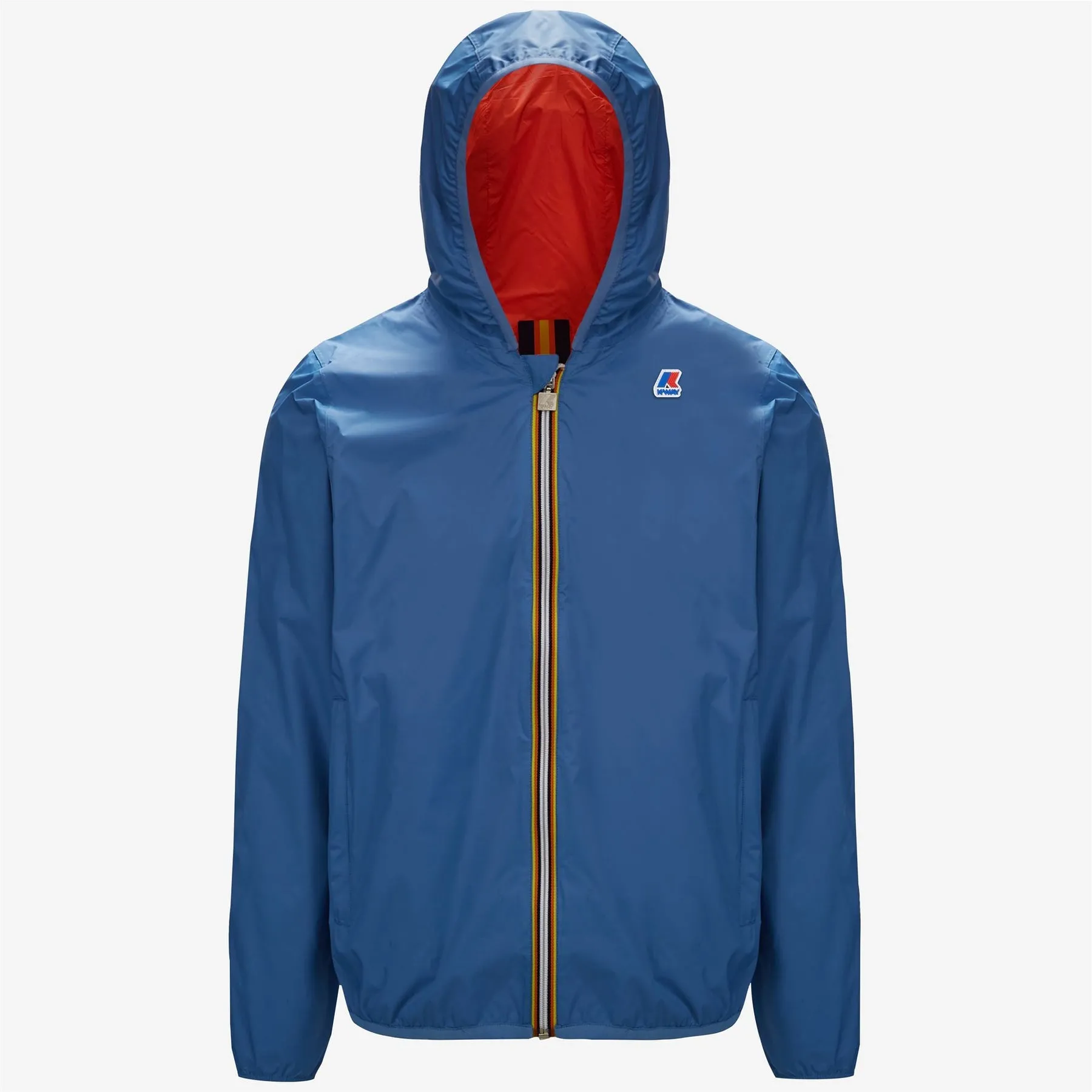 Jacques Plus Double Reversible - Full Zip Men Windbreaker in Blue Smoke - Orange