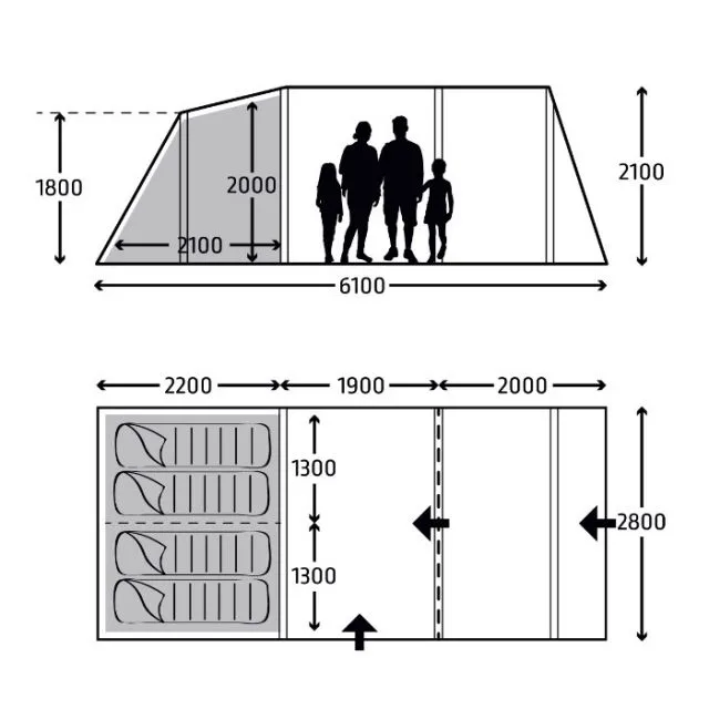 Kampa Hayling 4 Poled Tent