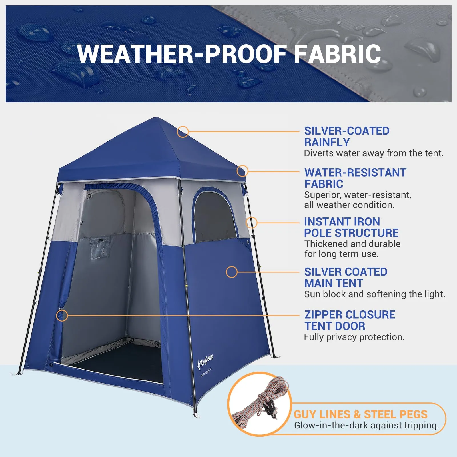 KingCamp MARASUSA Q Single-Room Shower Tent