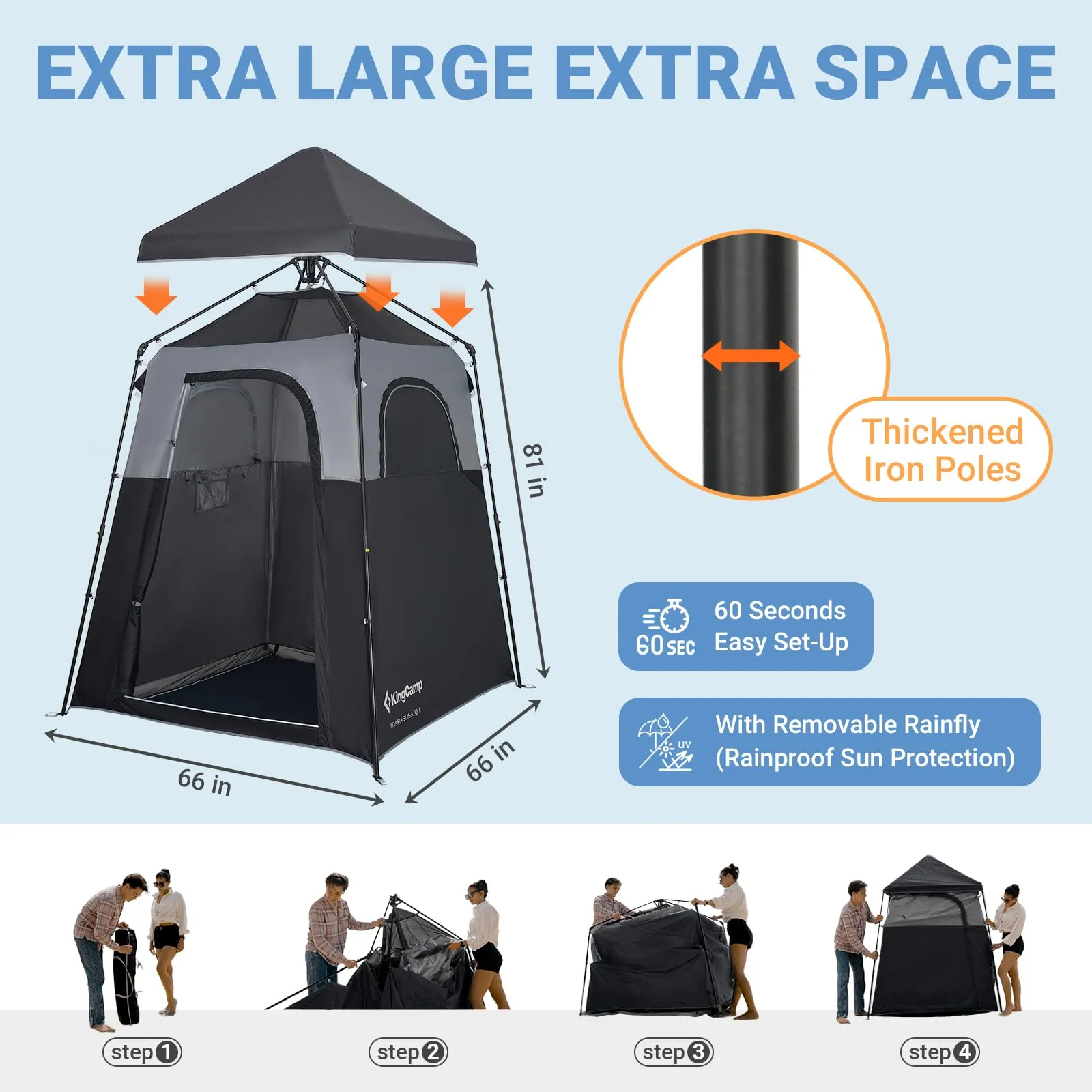 KingCamp MARASUSA Q Single-Room Shower Tent