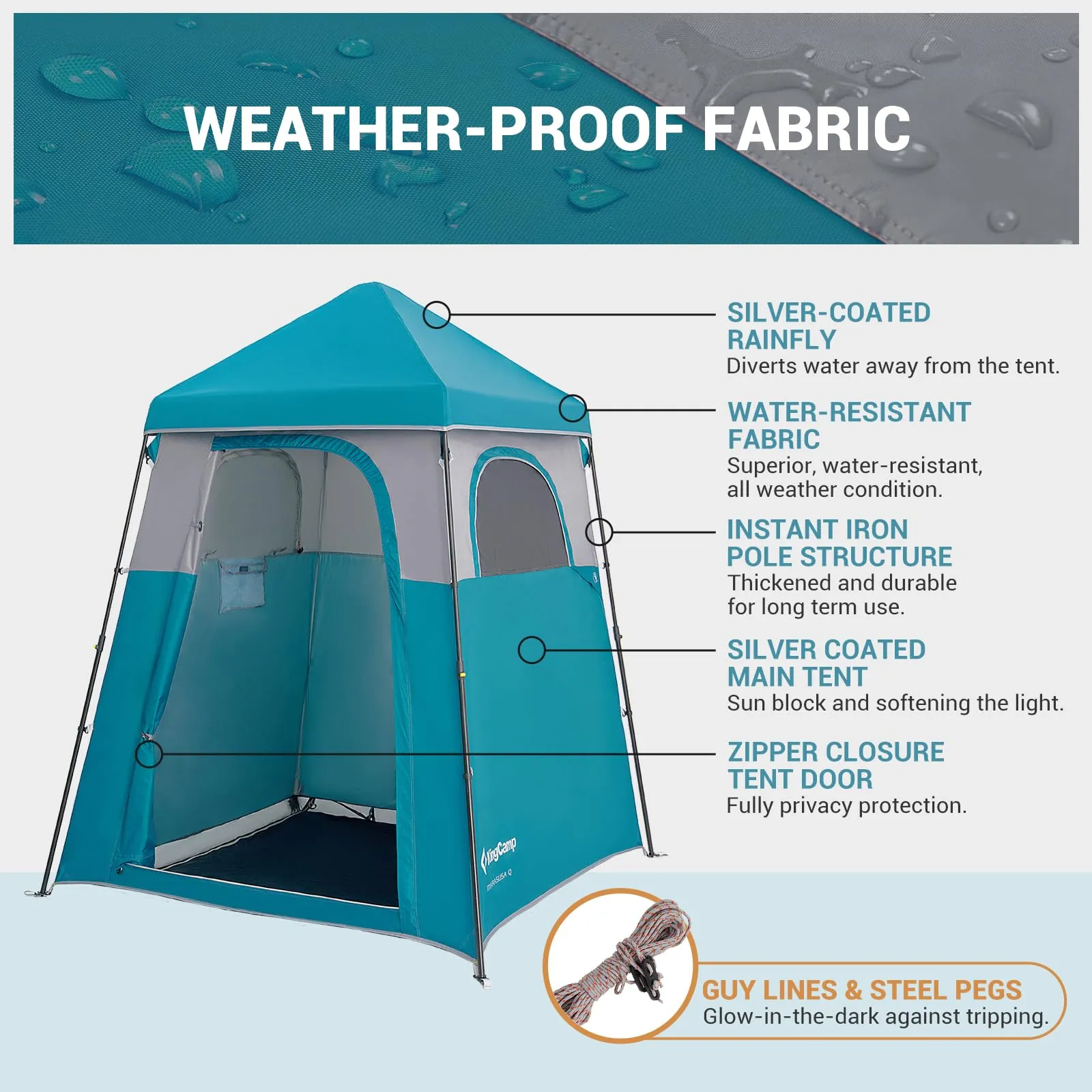 KingCamp MARASUSA Q Single-Room Shower Tent