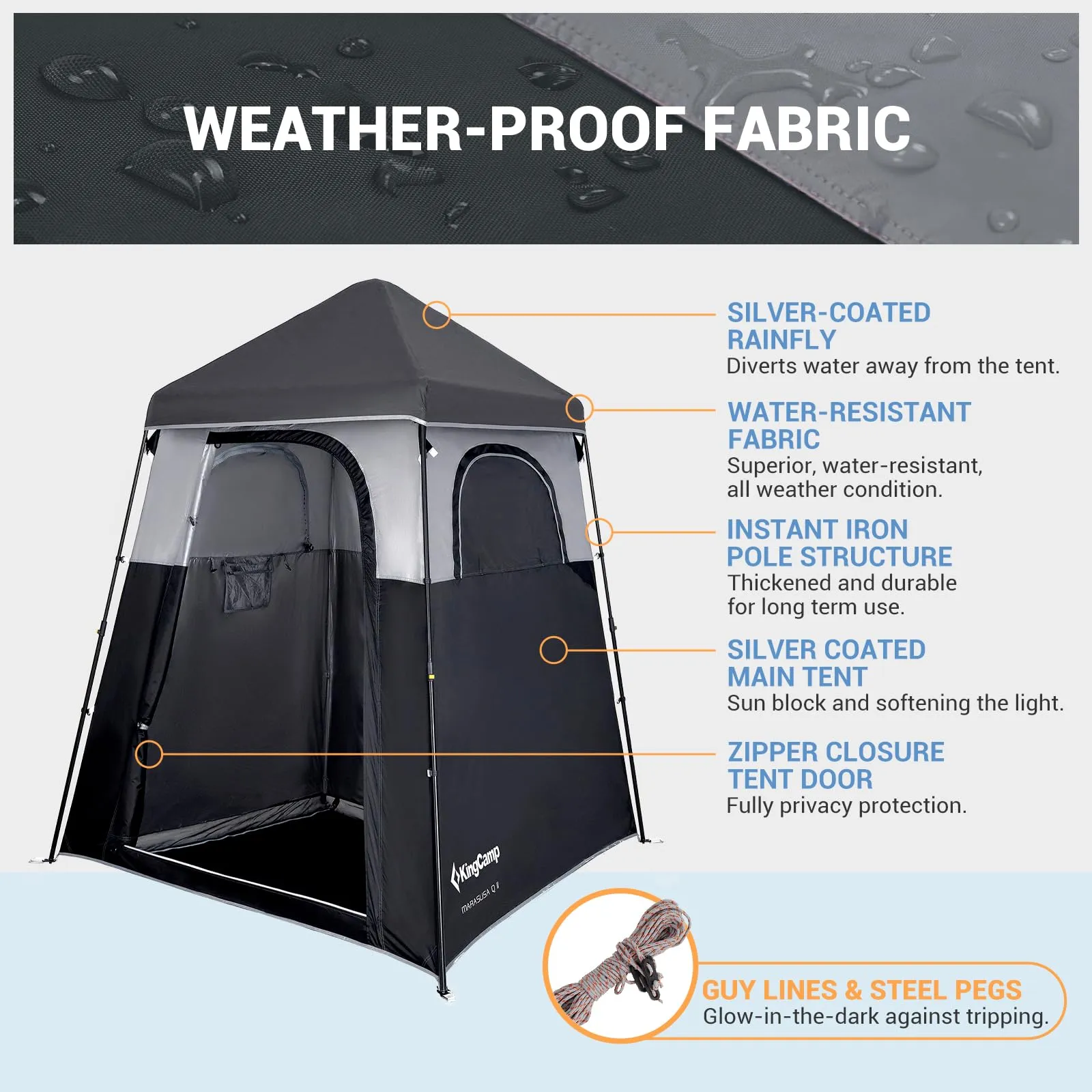 KingCamp MARASUSA Q Single-Room Shower Tent