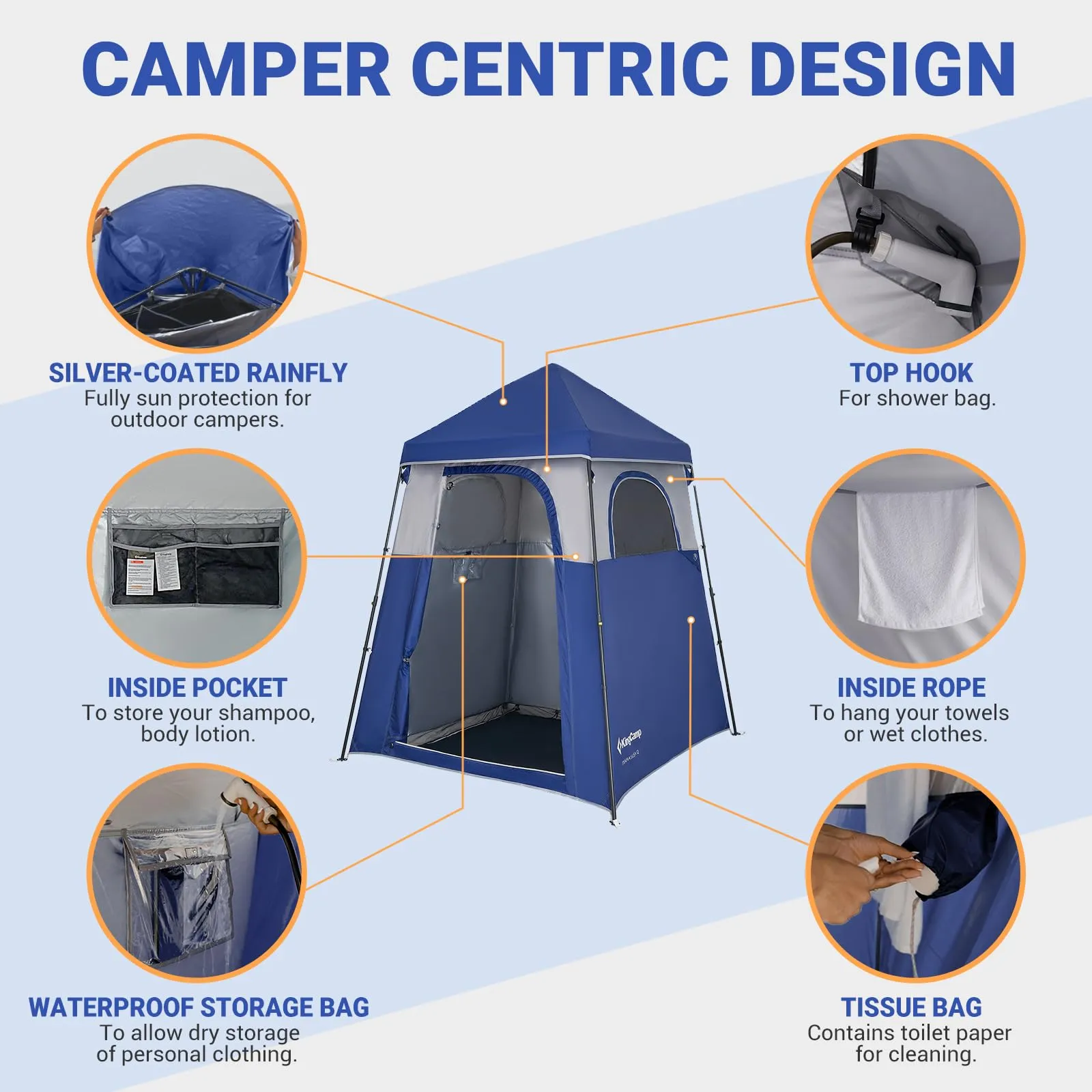 KingCamp MARASUSA Q Single-Room Shower Tent