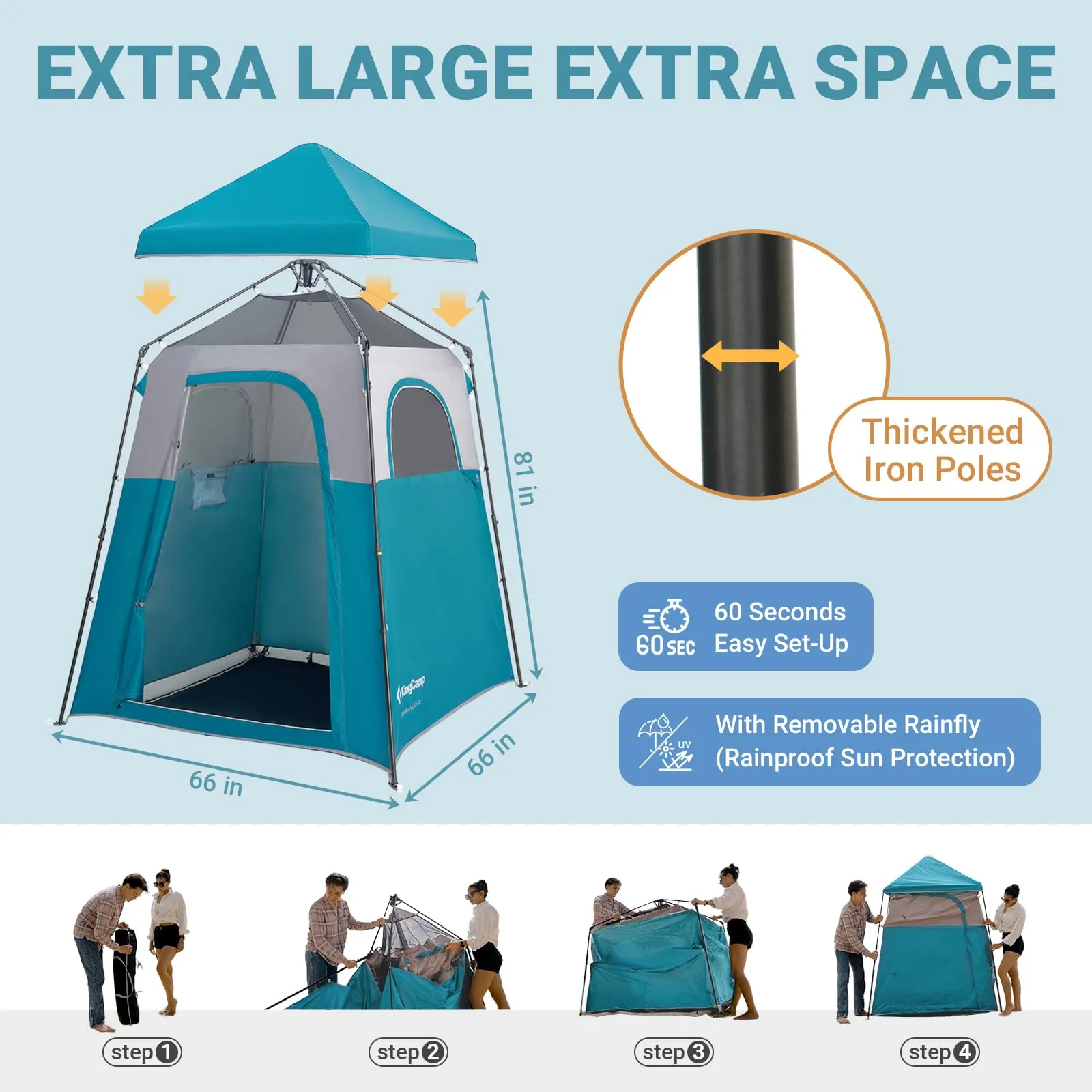 KingCamp MARASUSA Q Single-Room Shower Tent