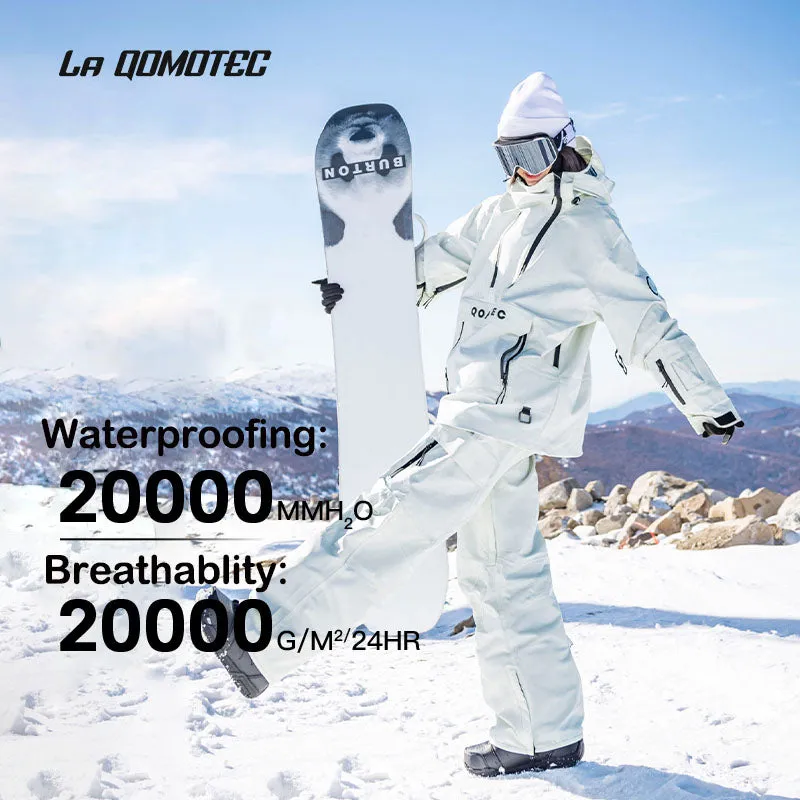 LA QOMOTEC Double Zippered 3L Snowboarding Jackets & Pants