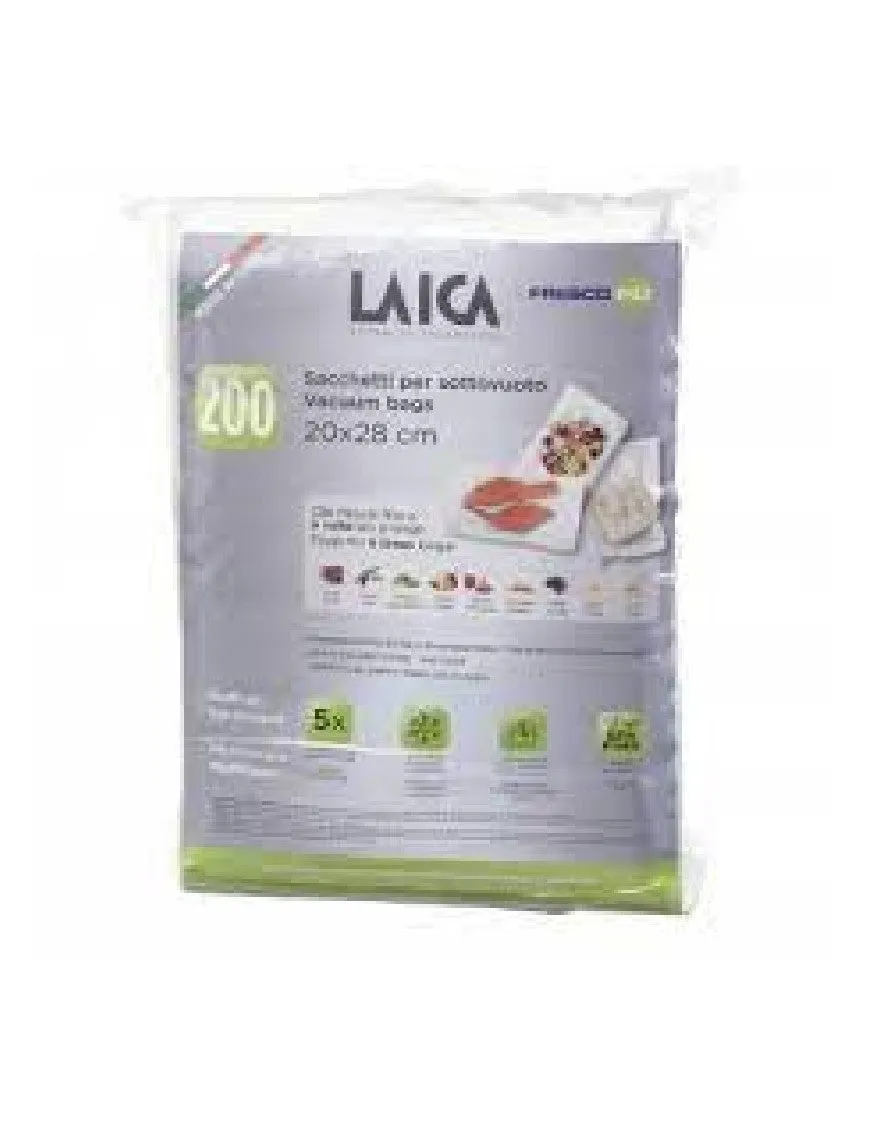 Laica 200 Vacuum Preservation Bags 20x28 Cm. Vt3511