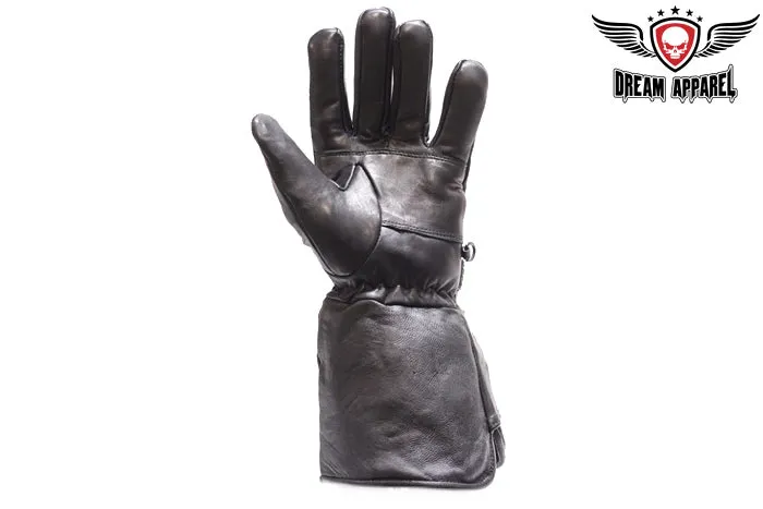 Leather Gauntlet Gloves