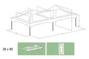 Marquee Tent, 20' x 40' Clear Top