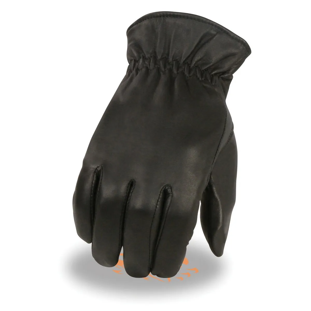 Milwaukee Leather Men's Gauntlet Motorcycle Hand Gloves-Black Leather Long Cuff Snap Closure Thermal Lined-SH264