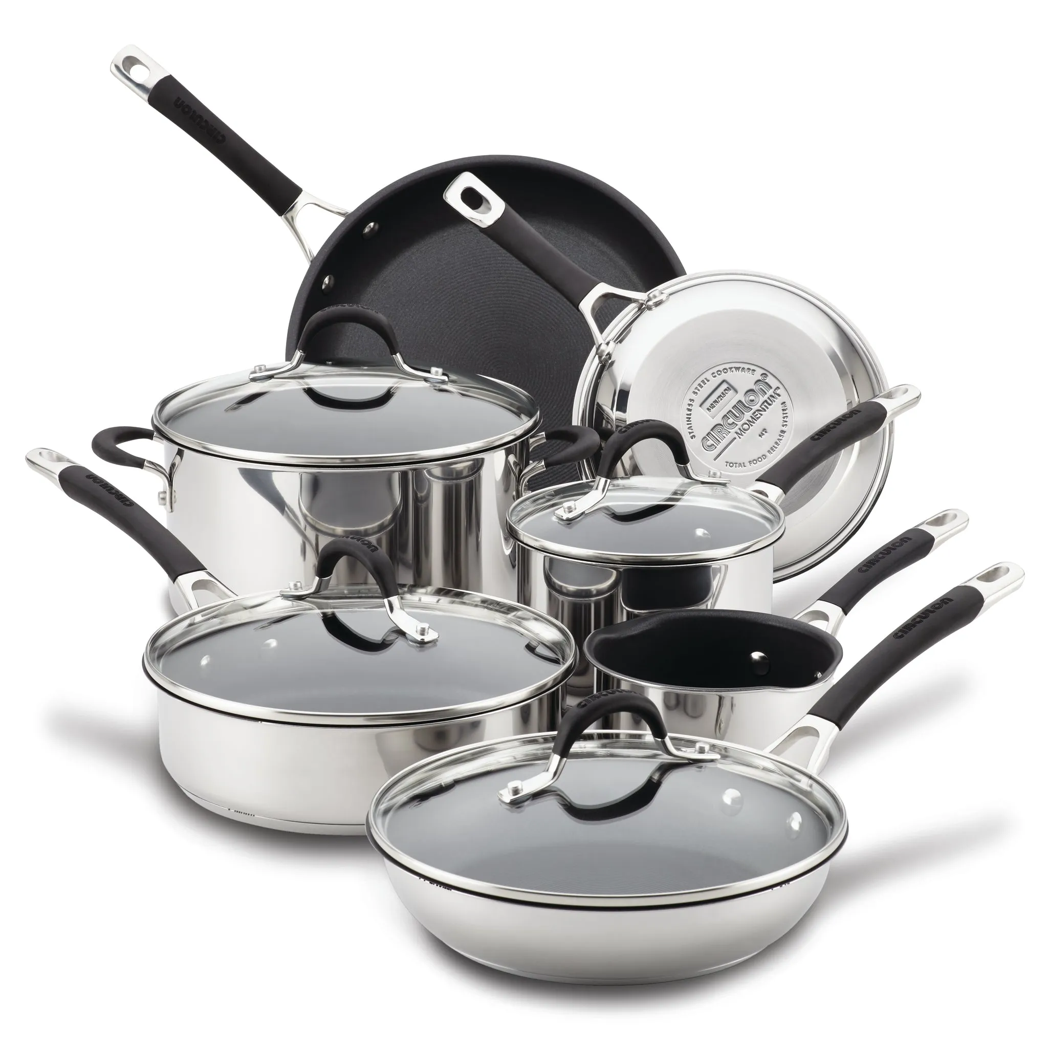 Momentum Stainless Steel 11-Piece Nonstick Cookware Set