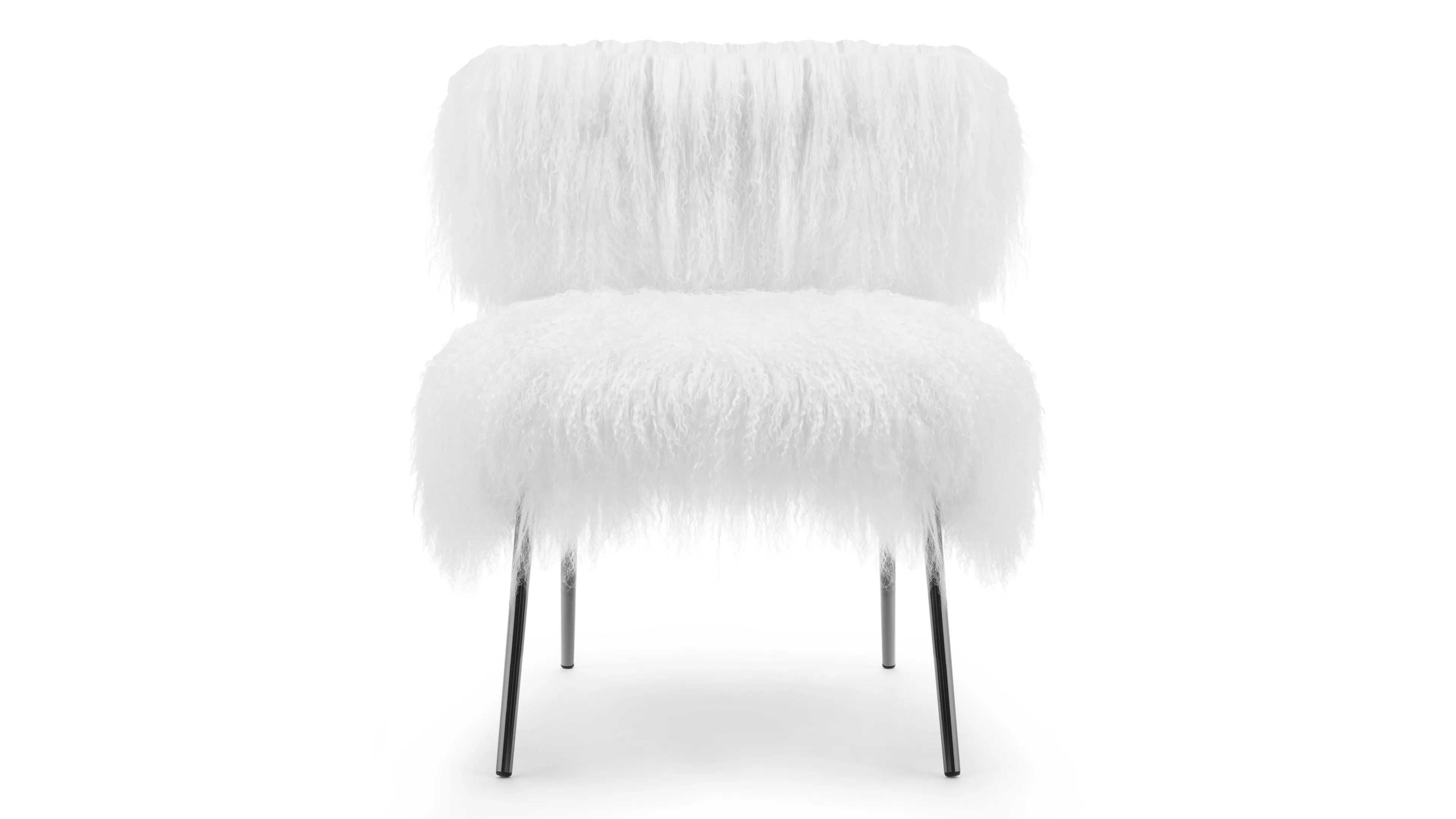 Nepal - Nepal Lounge Chair, White Mongolian Wool