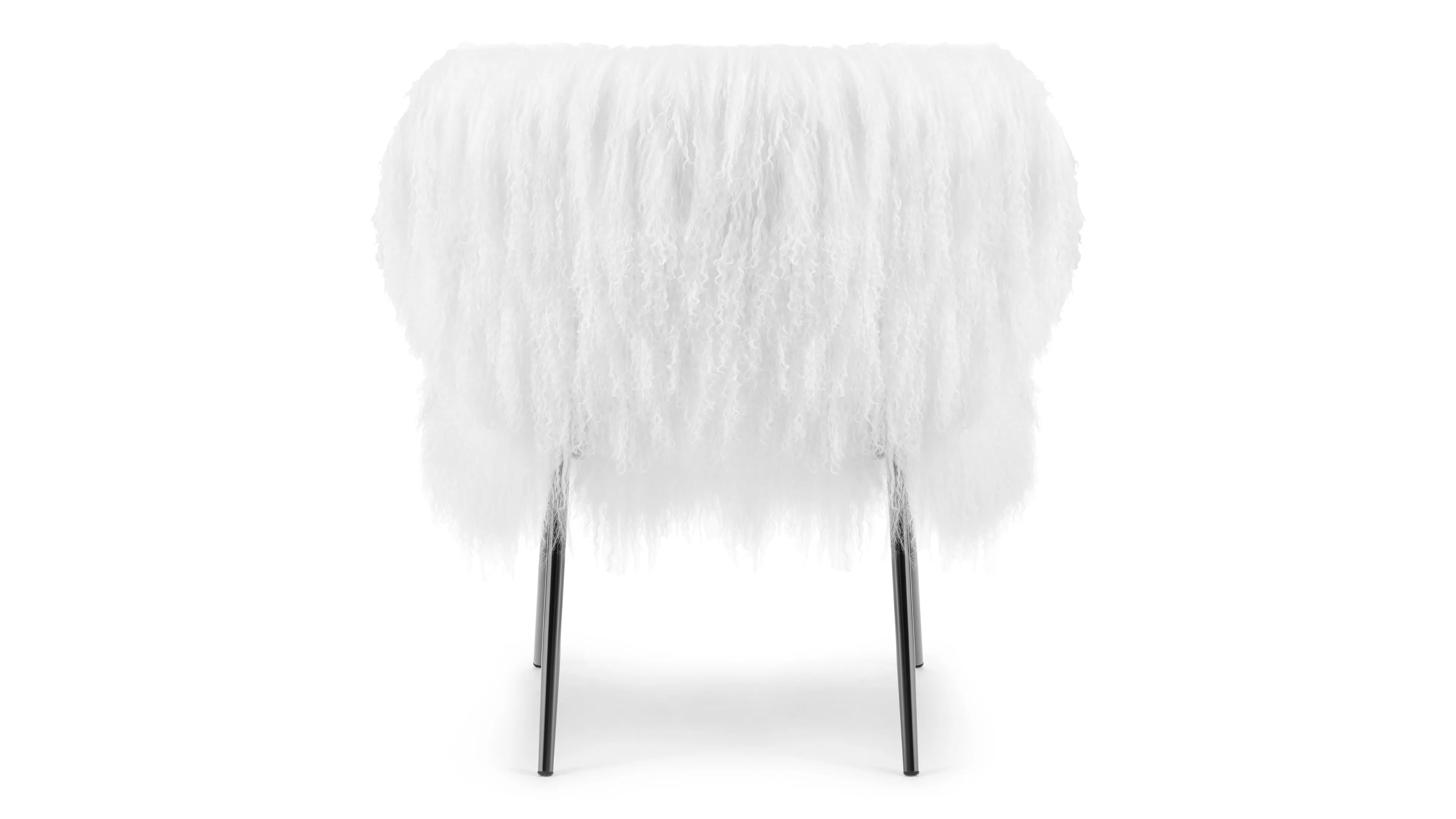 Nepal - Nepal Lounge Chair, White Mongolian Wool