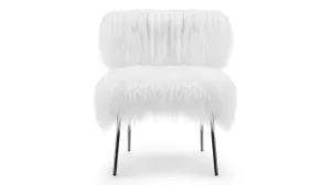 Nepal - Nepal Lounge Chair, White Mongolian Wool