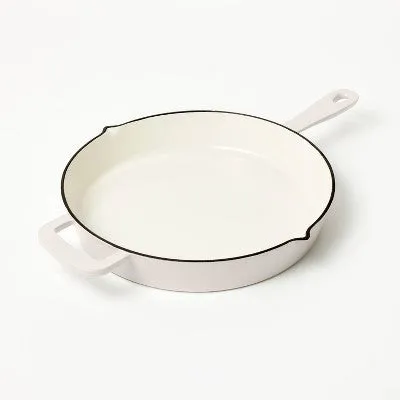 Open Box - 12" Enamel Skillet Light Gray - Figmint