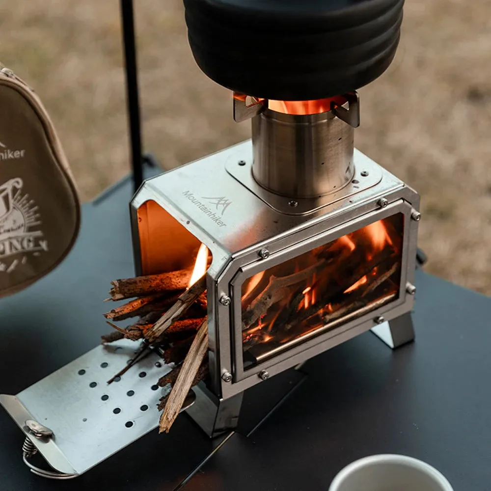 Outdoor Camping Stoves Portable Stainless Steel Furnace Multifunctional Picnic BBQ Cooking Accessory Firewood Furnace