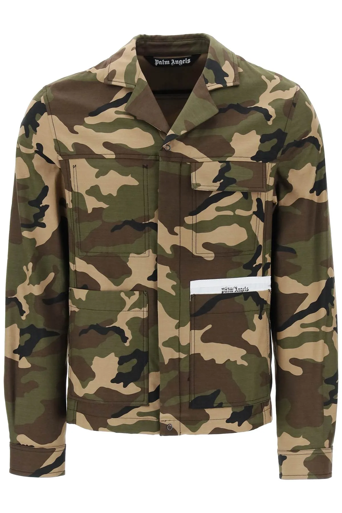 Palm angels camouflage cotton work jacket